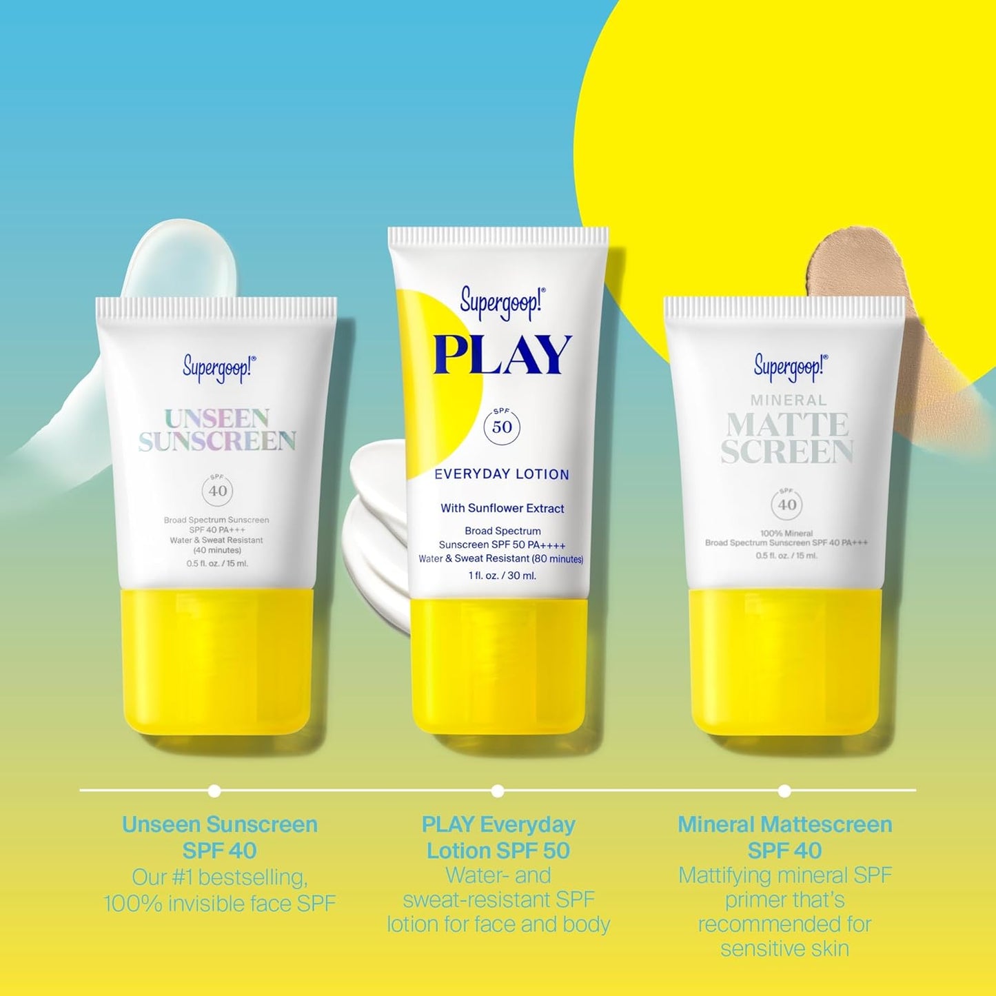 Supergoop! Daily SPF Starter - Includes 3 Travel-Sized SPF 40