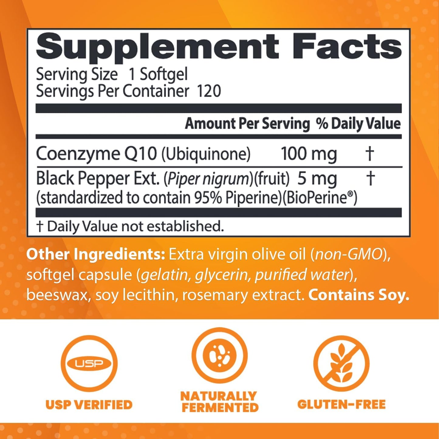 Doctor's Best High Absorption CoQ10 -100 mg, 120 Count