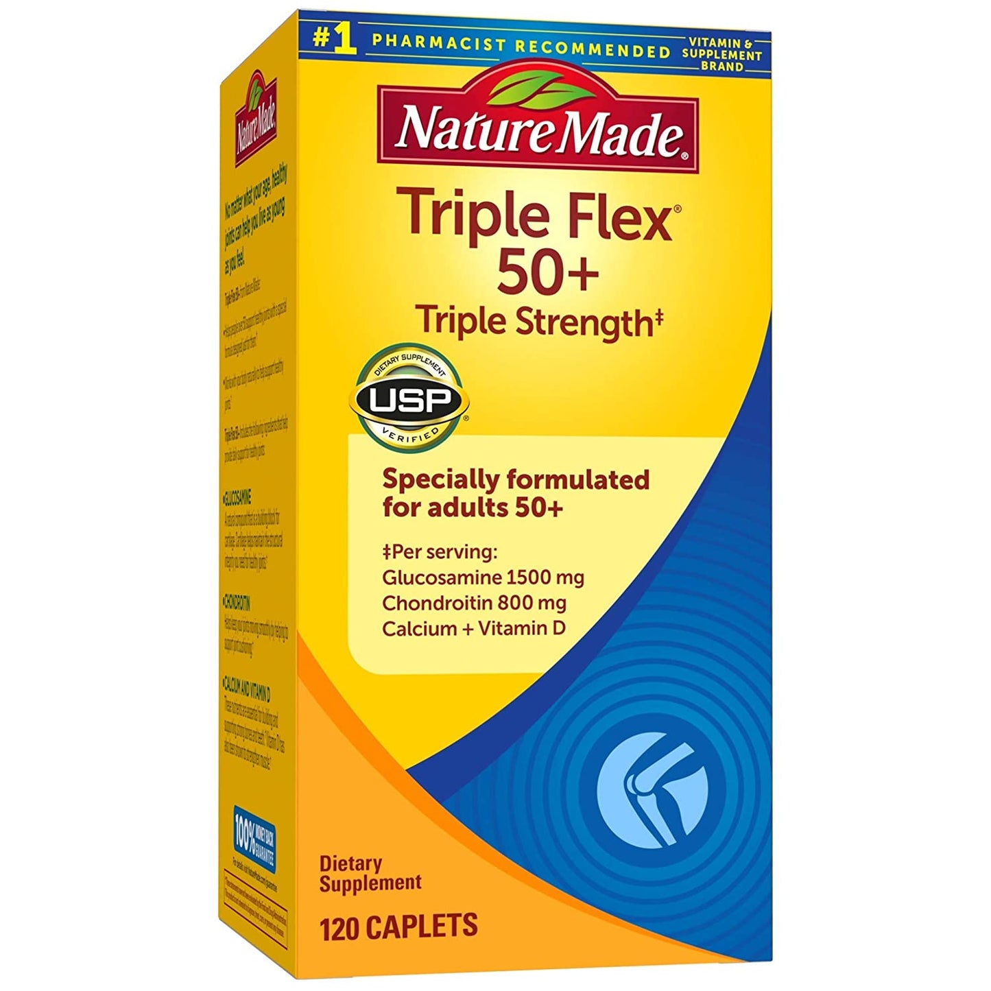 Nature Made Triple Flex 50+, Value Size 120 Caplets