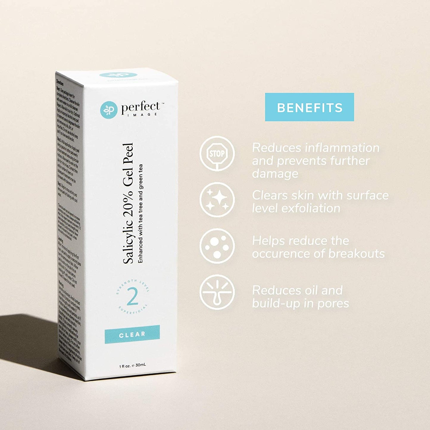 Salicylic 20% Gel Peel, Breakout and Pore Minimizer and Cleanser, 1 fl oz. e, 30 ml