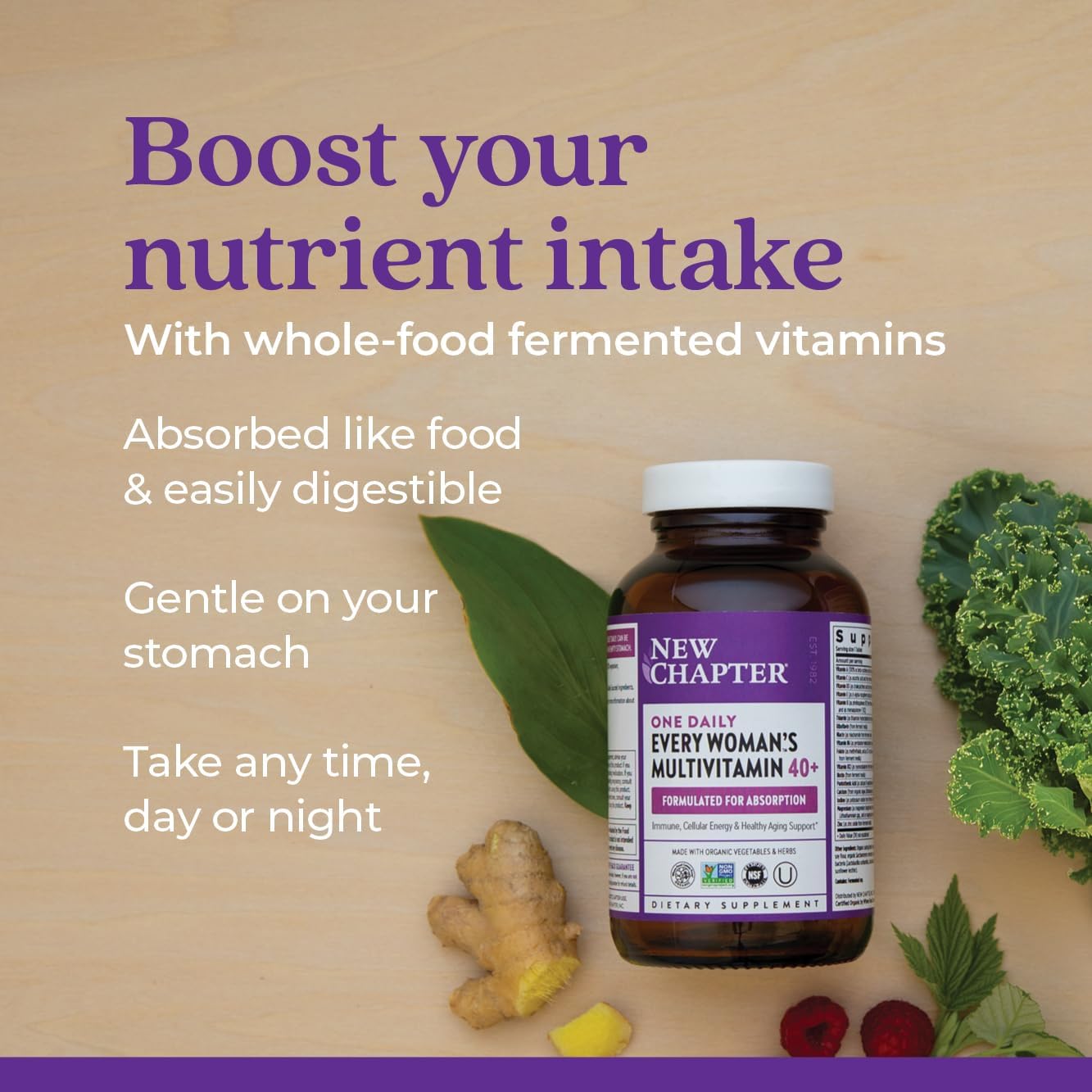 New Chapter Women's Multivitamin 40 Plus for Energy, Healthy Aging + Immune Support 96 Count