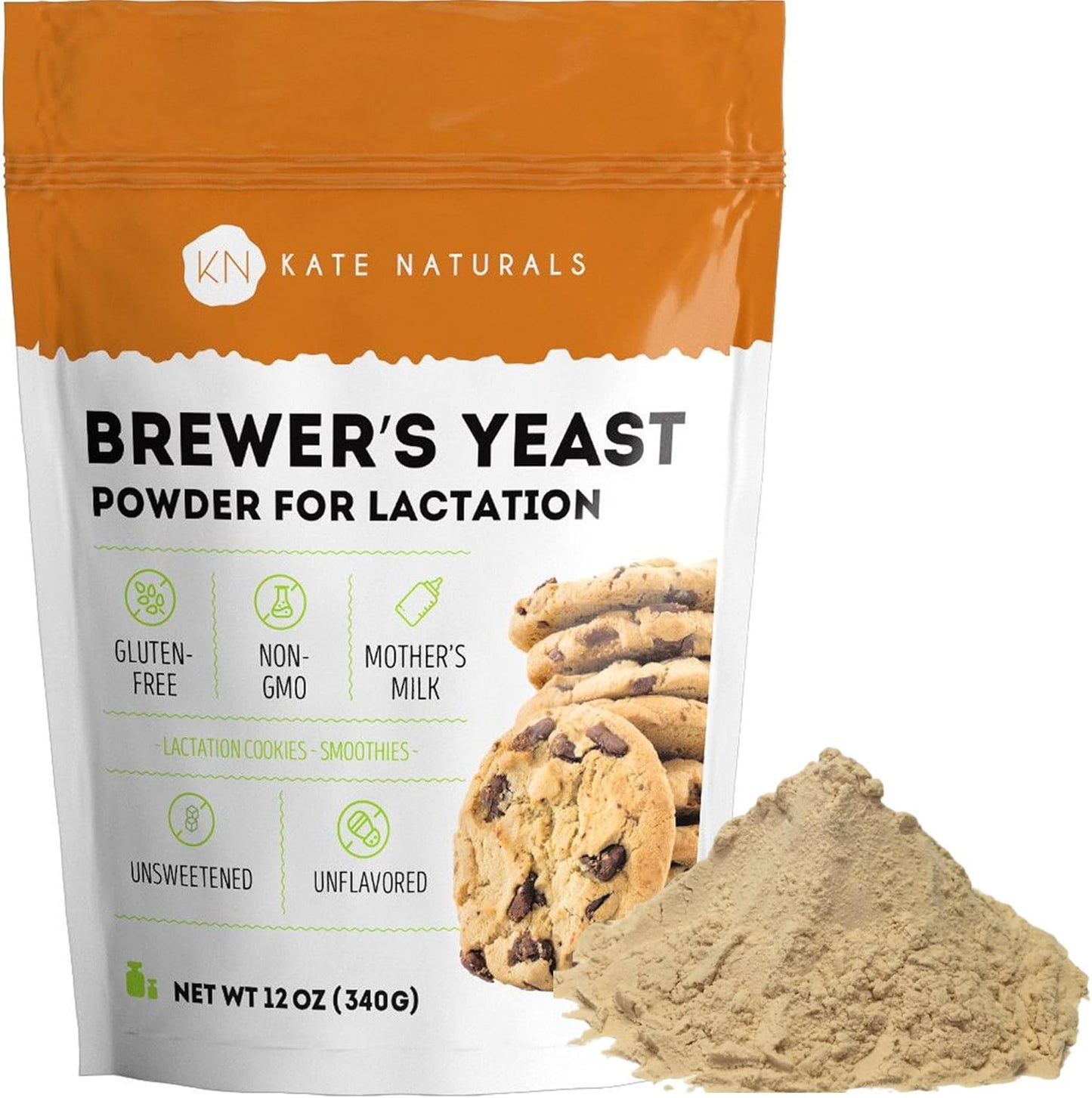 Kate Naturals Brewers Yeast Powder -12 oz