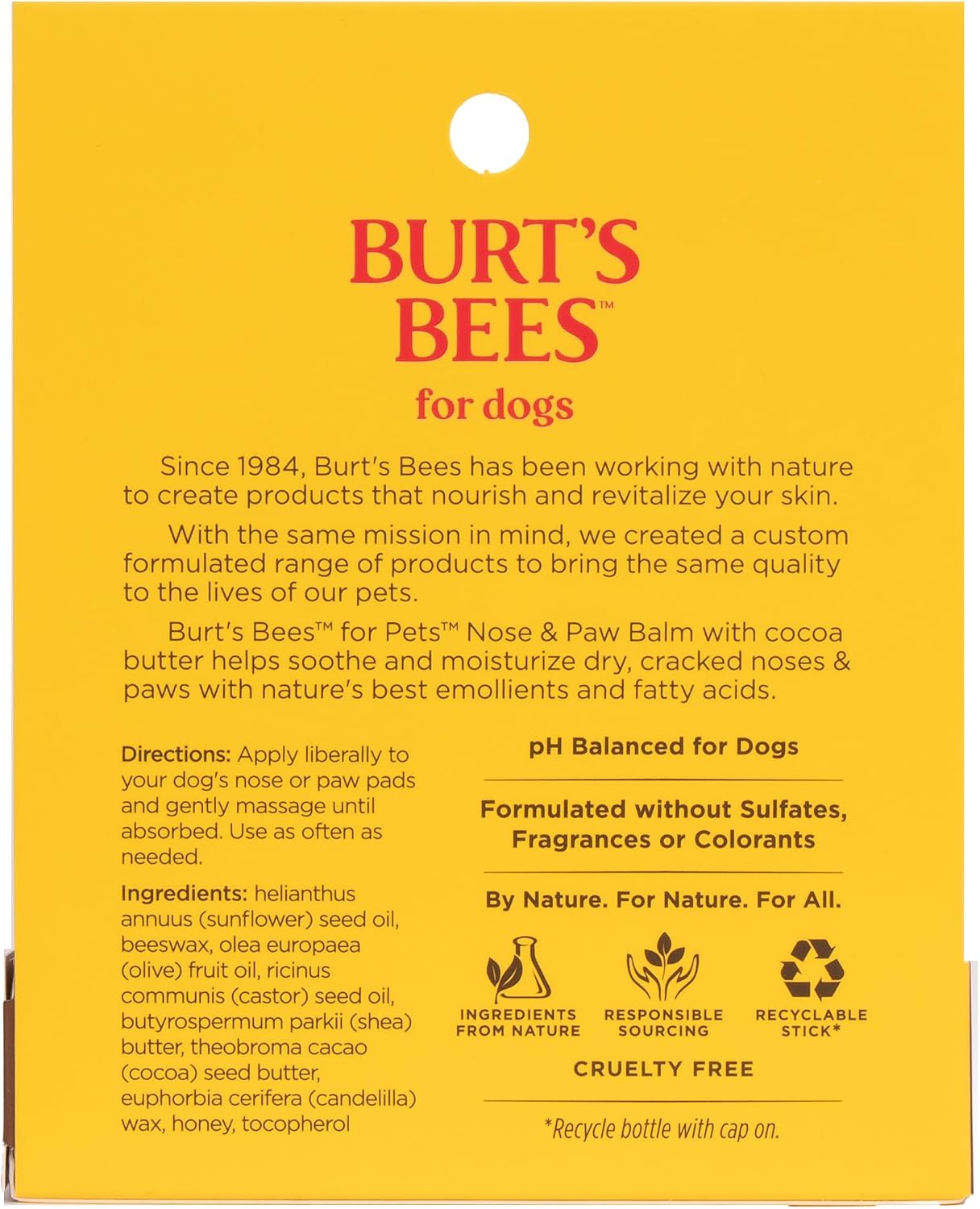 Burt's Bees for Pets Nose and Paw Balm - 0.45 OZ