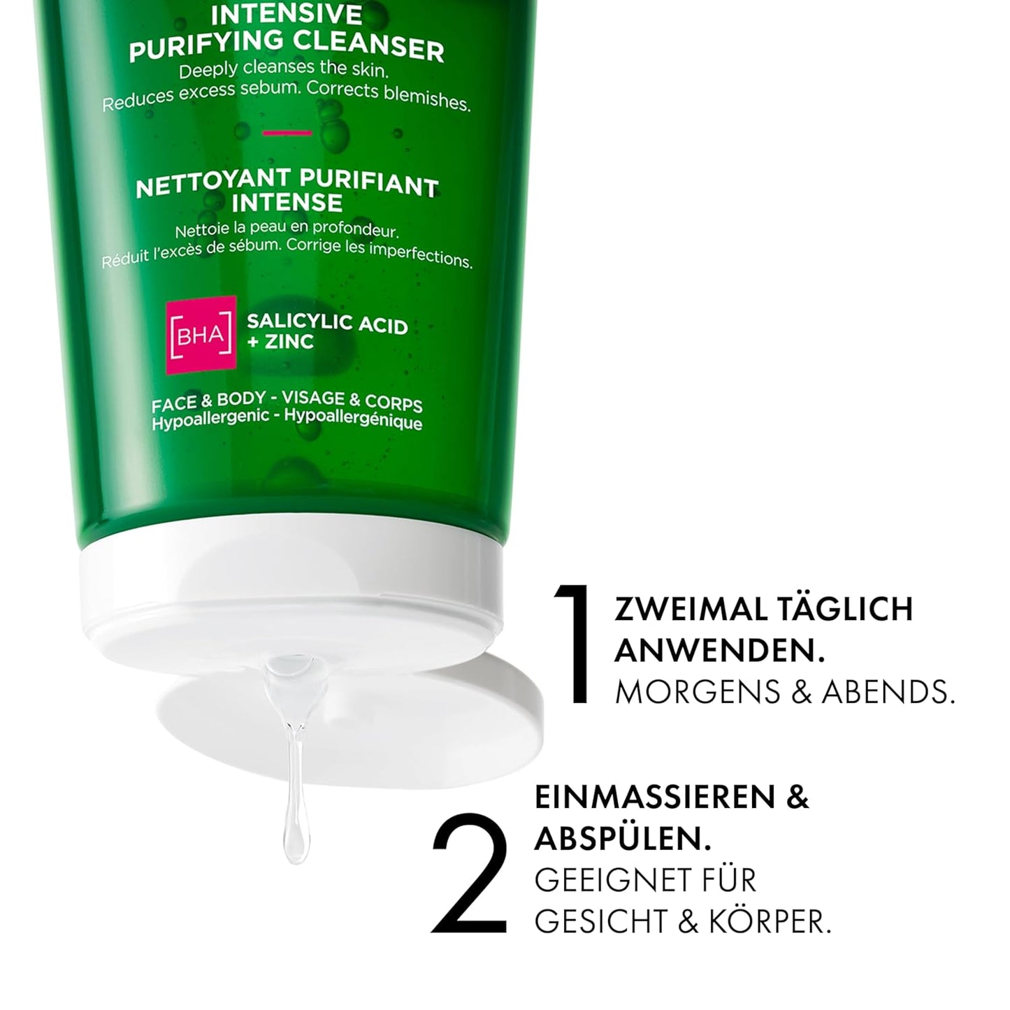 VICHY Normaderm Daily Acne Face Wash, Salicylic Acid -200ml