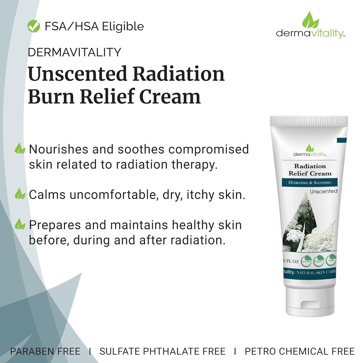 UltimateVitality Unscented Radiation Burn Relief Cream – 6 ounces