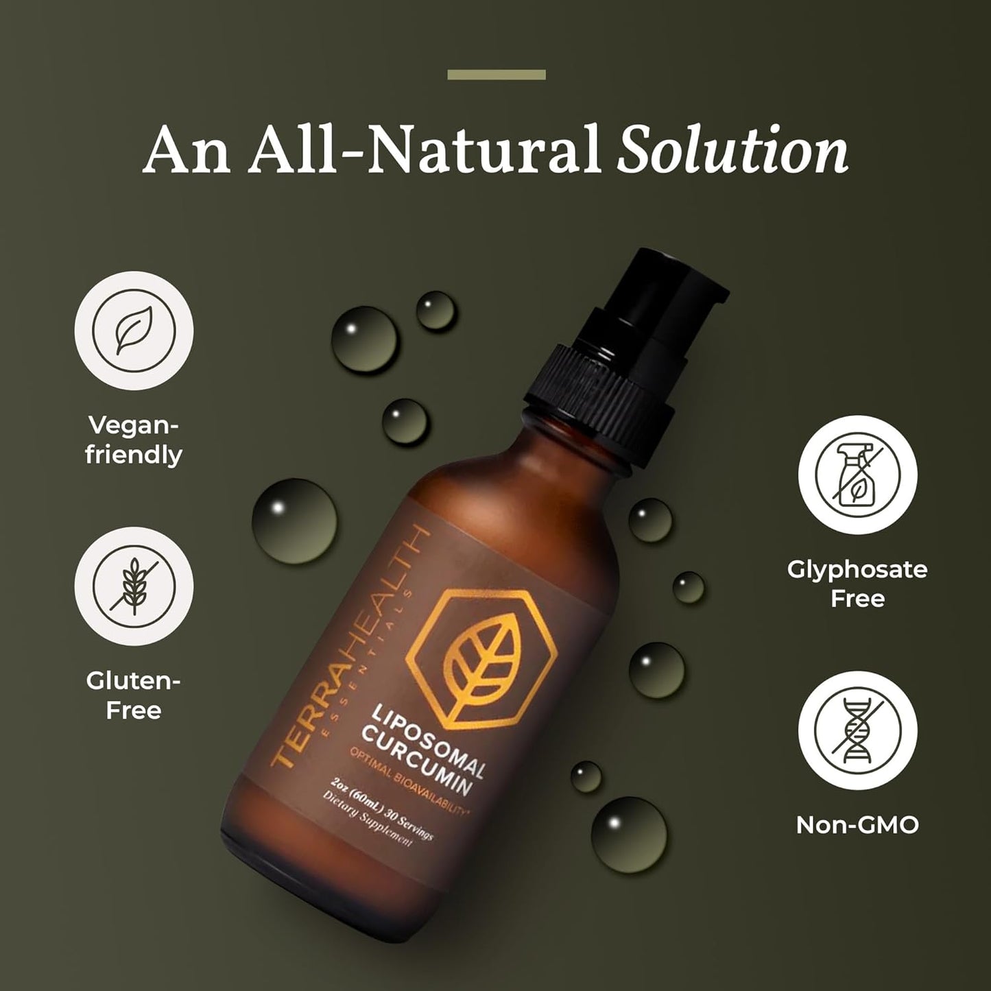 Terra Health Essentials Liposomal Curcumin Drops 2 oz