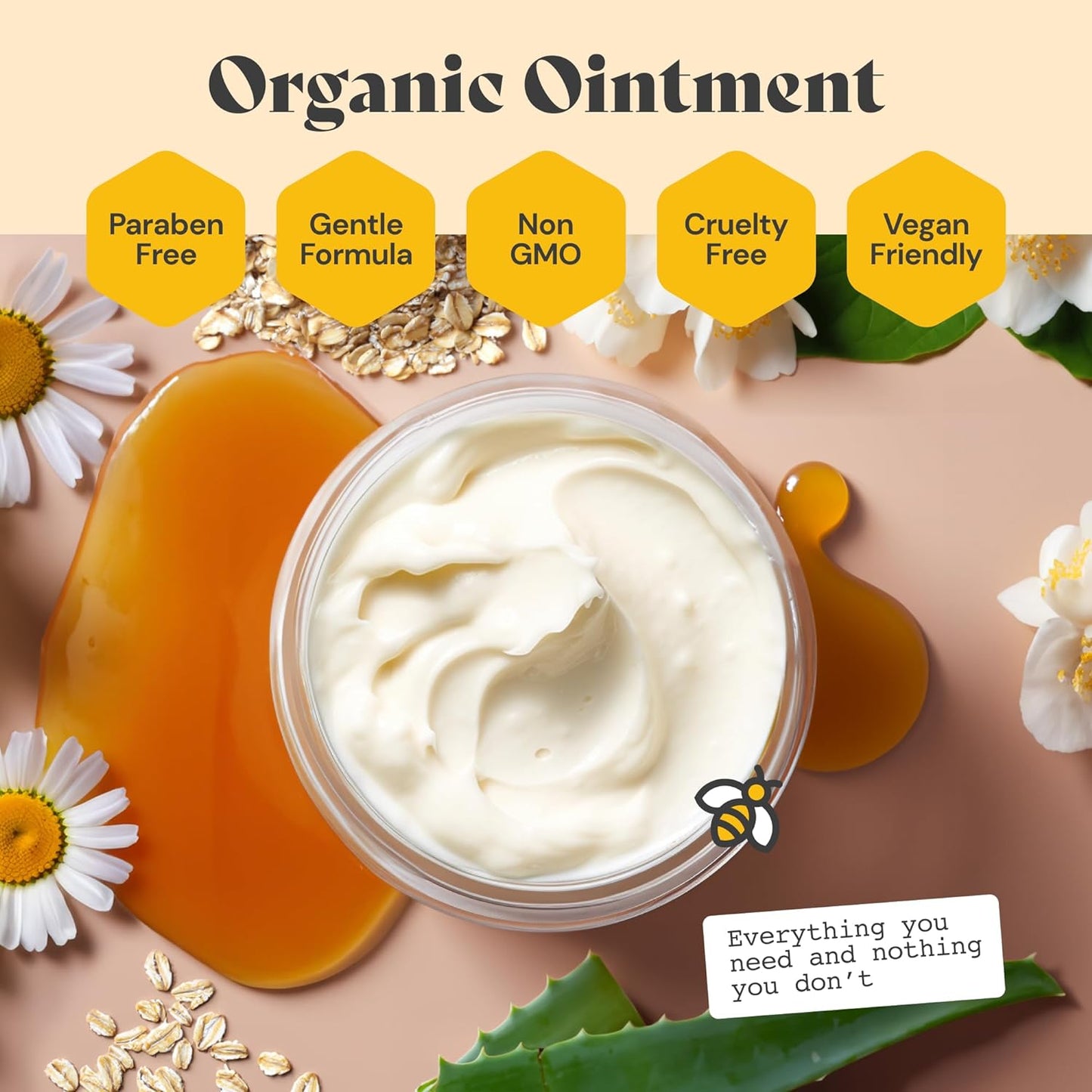 Clearbody Organics 4 oz. Manuka Honey Cream with Colloidal Oatmeal