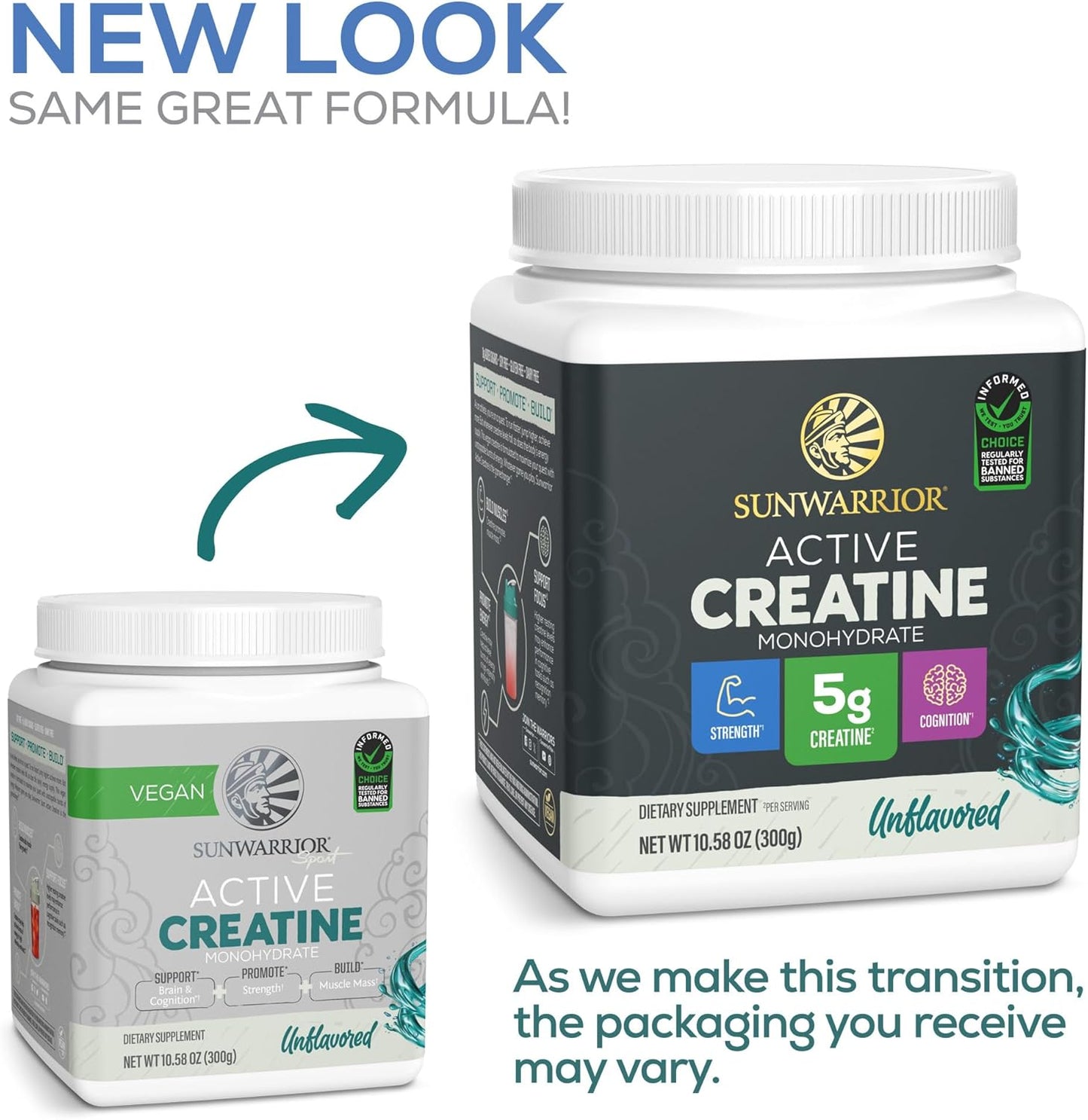 Sunwarrior Creatine Monohydrate Powder Unflavored - 10.58 oz