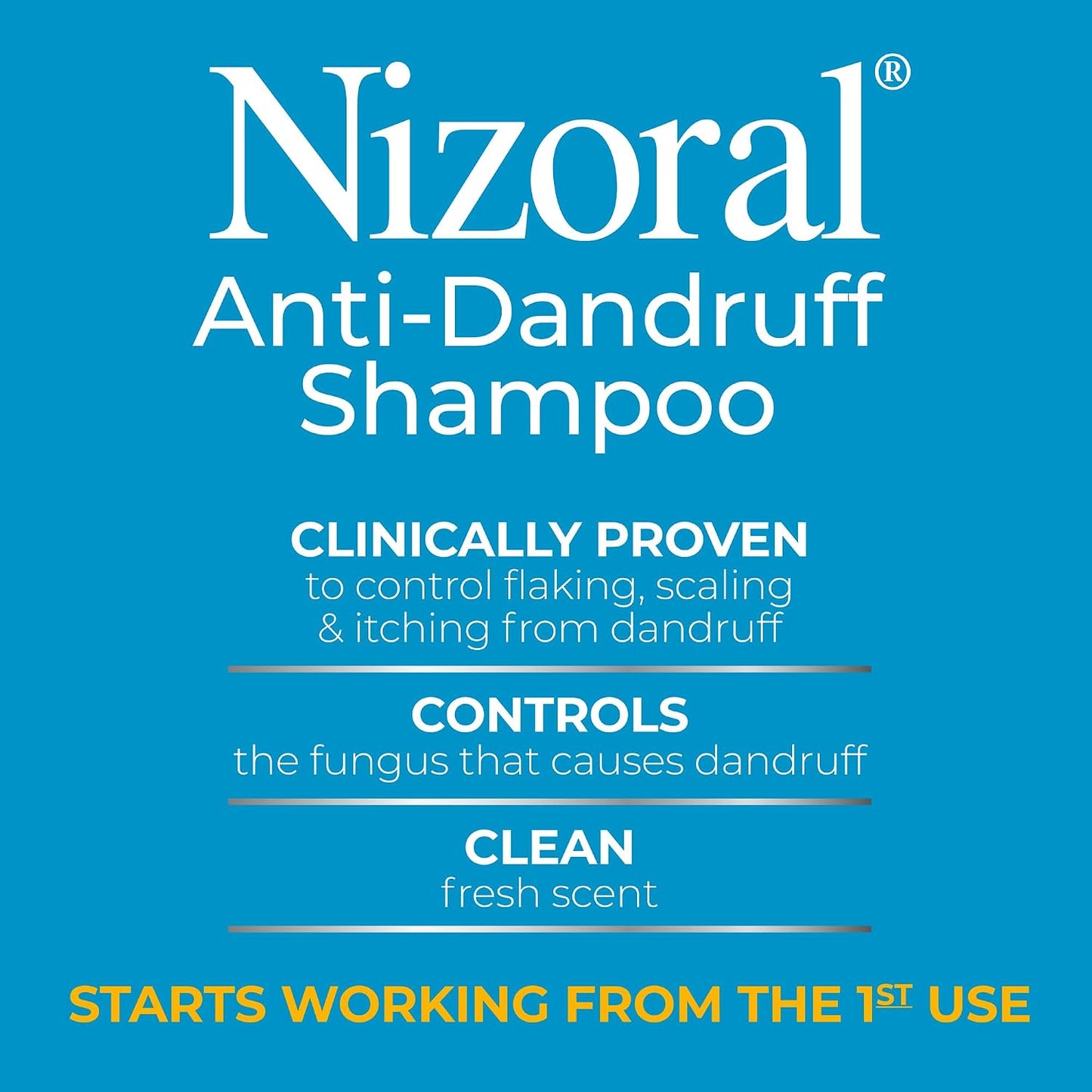 Nizoral Anti-Dandruff Shampoo with 1% Ketoconazole, Fresh Scent - 14 Fl Oz