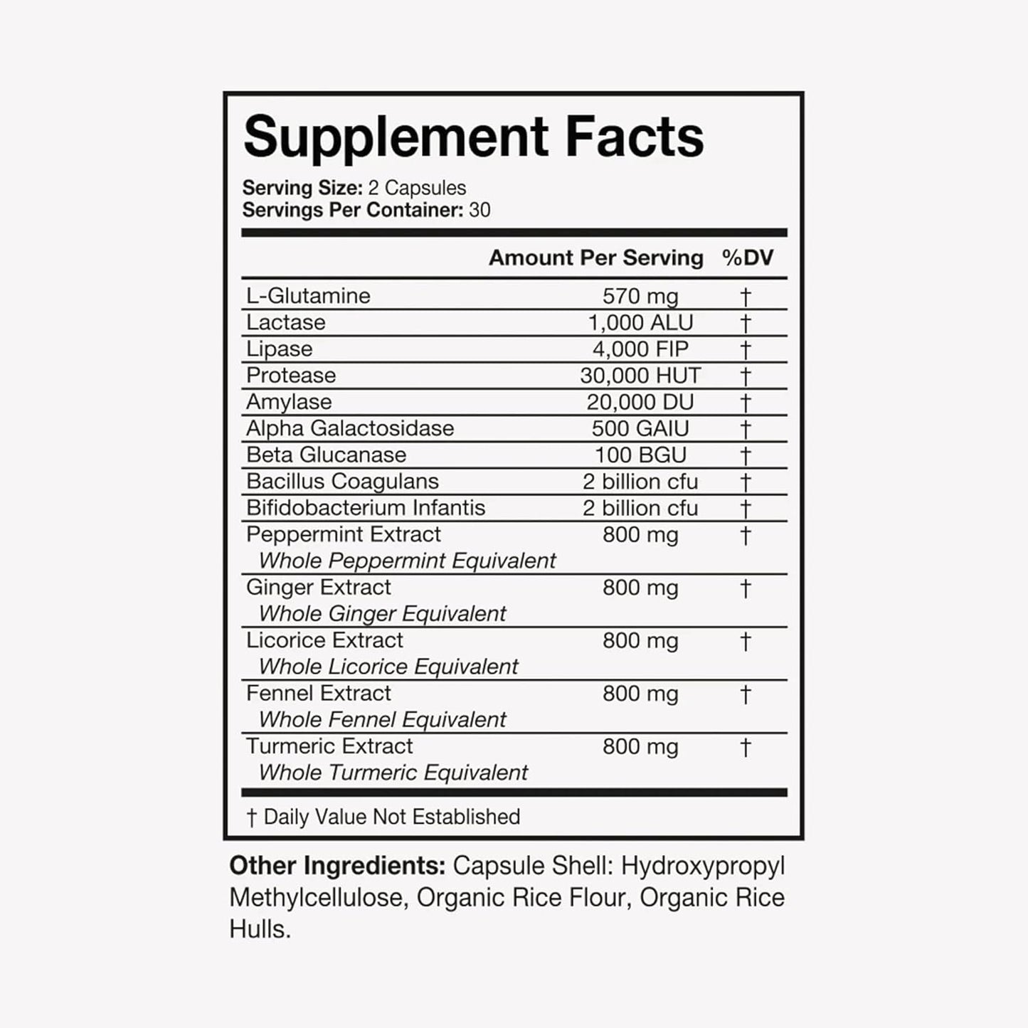 Terra Health Essentials Bloat Control -60 capsules