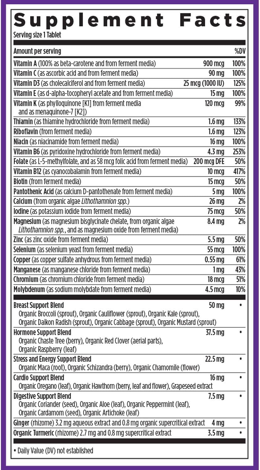 New Chapter Women's Multivitamin 40 Plus for Energy, Healthy Aging + Immune Support 96 Count