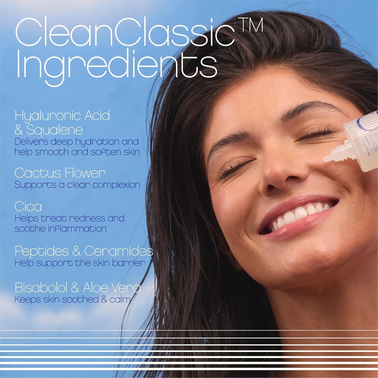 Vacation Crystal SPF 50 Face Gel, Clear Sunscreen, 1.7 Fl. Oz.