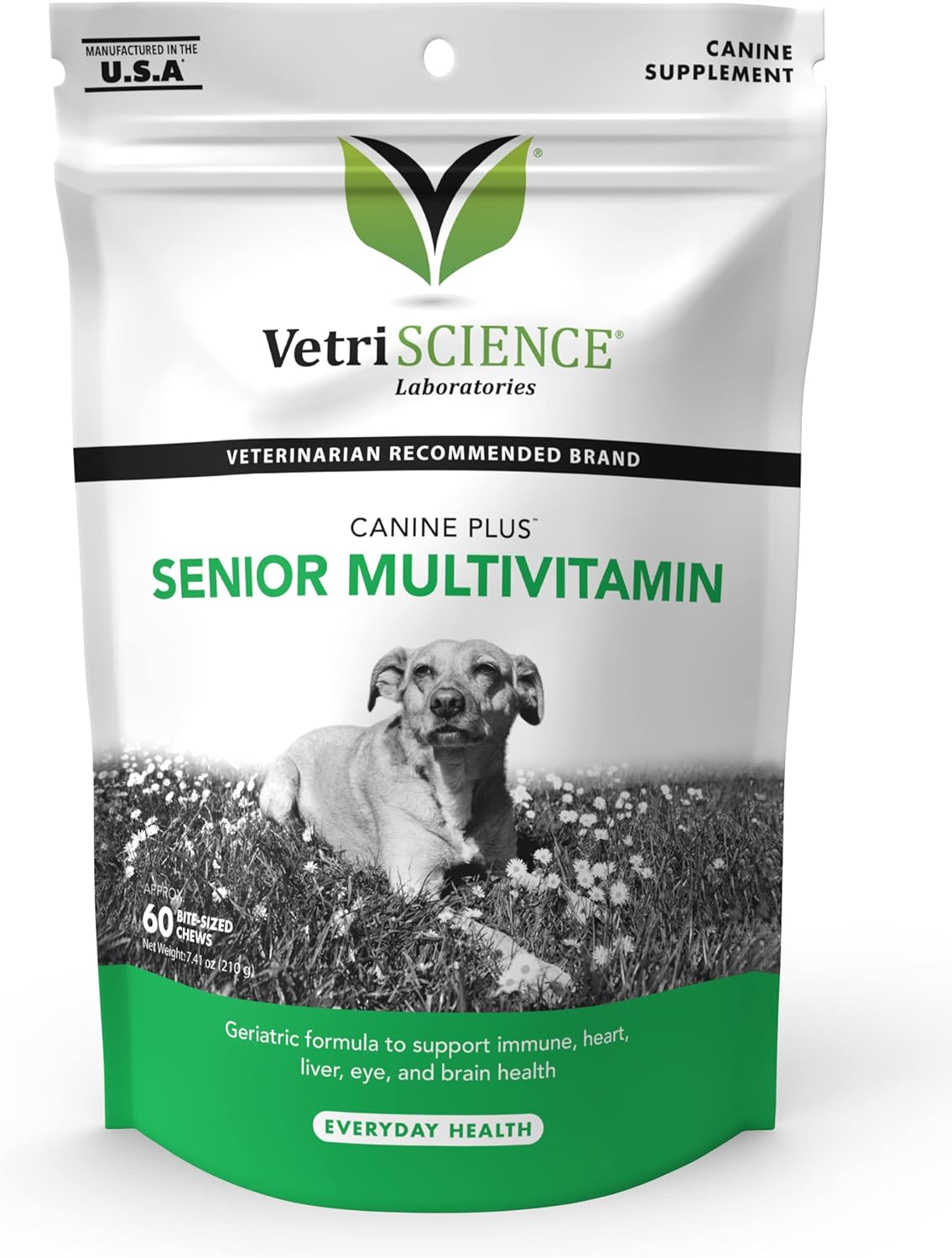 VETRISCIENCE Canine Plus MultiVitamin for Senior Dogs - 60 Chews