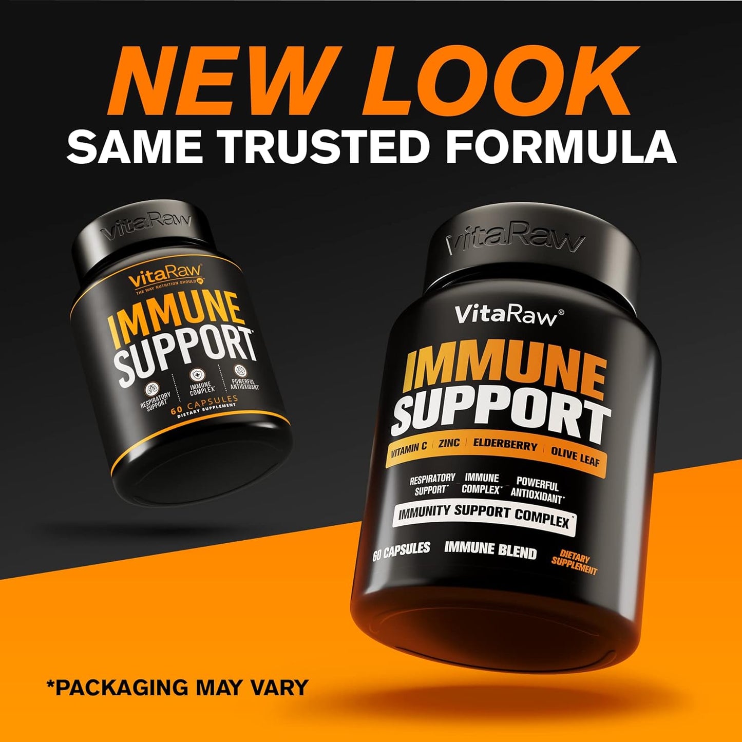 Immune Support Vitamins - Elderberry with Zinc, Vitamin C, and Garlic for Adults -60 capsules