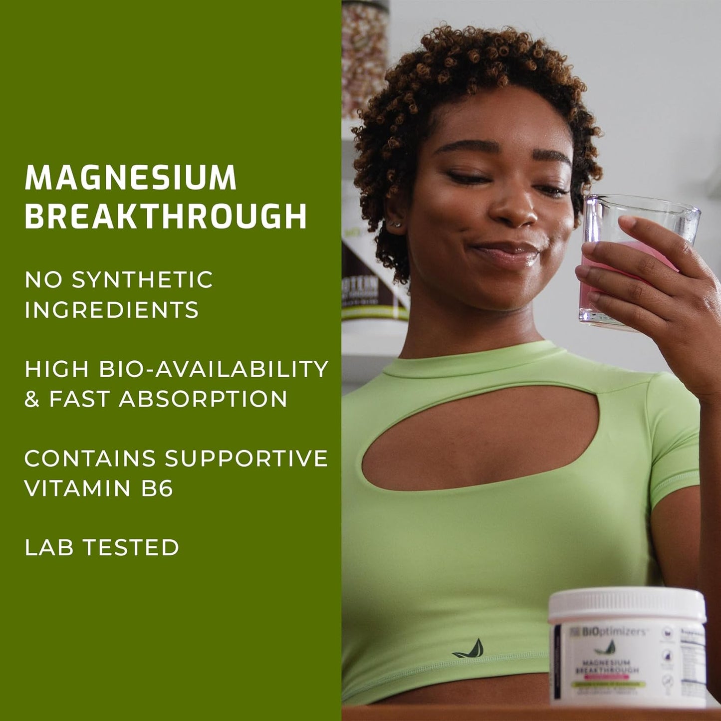 BiOptimizers Magnesium Breakthrough Drink Raspberry Lemonade – 6 oz