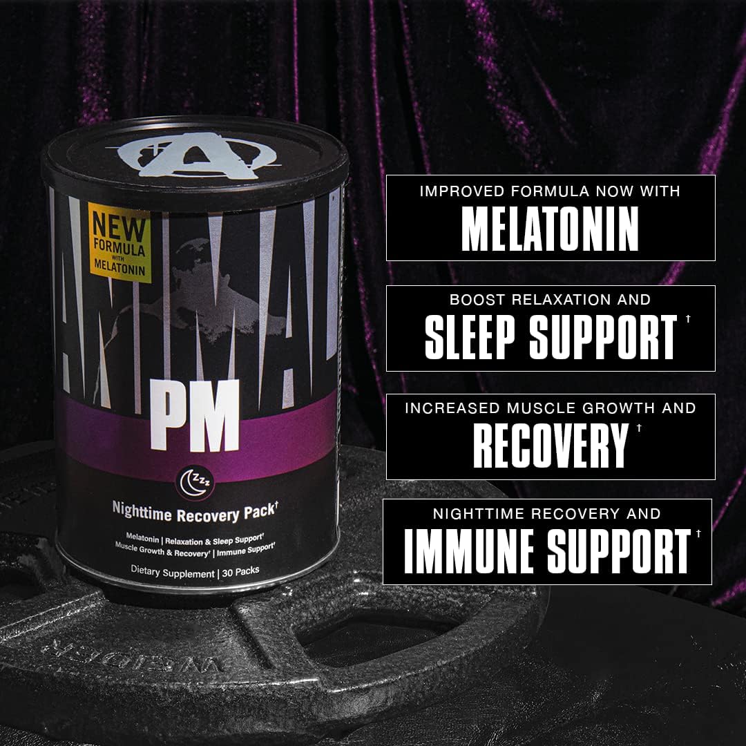 Animal PM - Zinc, Magnesium, Vitamin B6 - GBA + AKG - Immune , Sleep and Relaxation Complex - Night time Anabolic Recovery Stack - 30 Supply