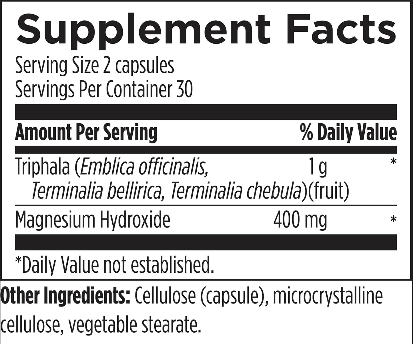 Designs for Health Colon Rx - Magnesium Hydroxide + Triphala to Support 60 Capsules