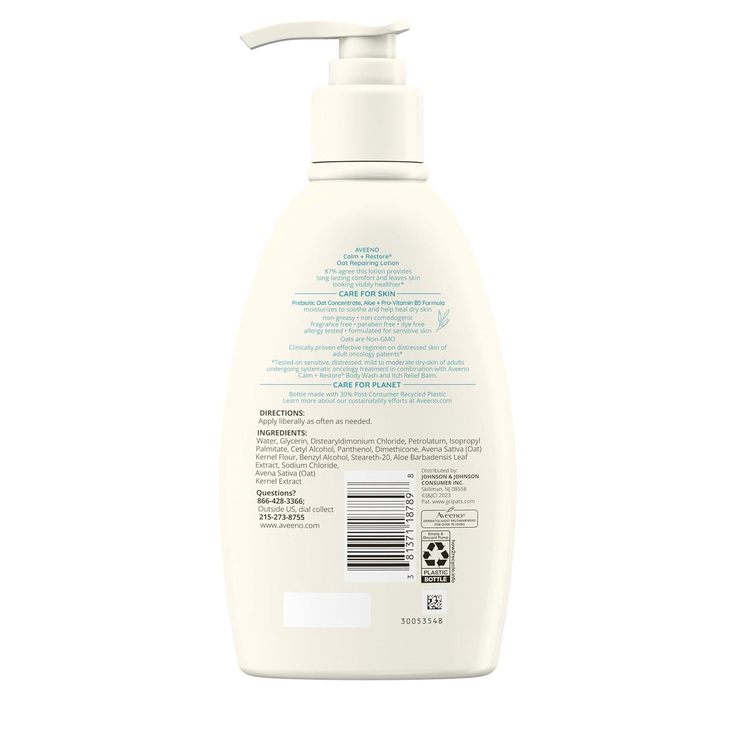 Aveeno Calm + Restore Oat Repairing Body Lotion - 12 oz