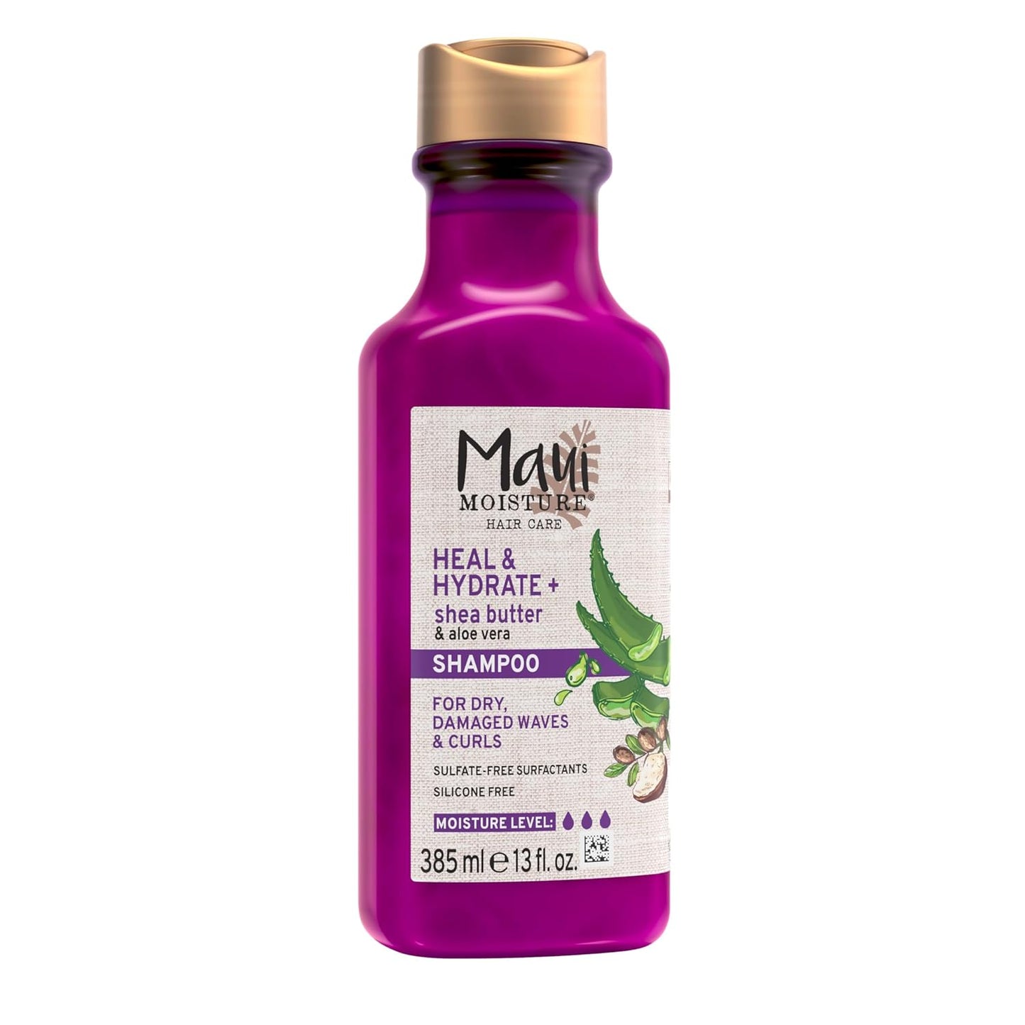 Maui Moisture Heal & Hydrate + Shea Butter Shampoo to Repair & Deeply Moisturize 13 fl oz