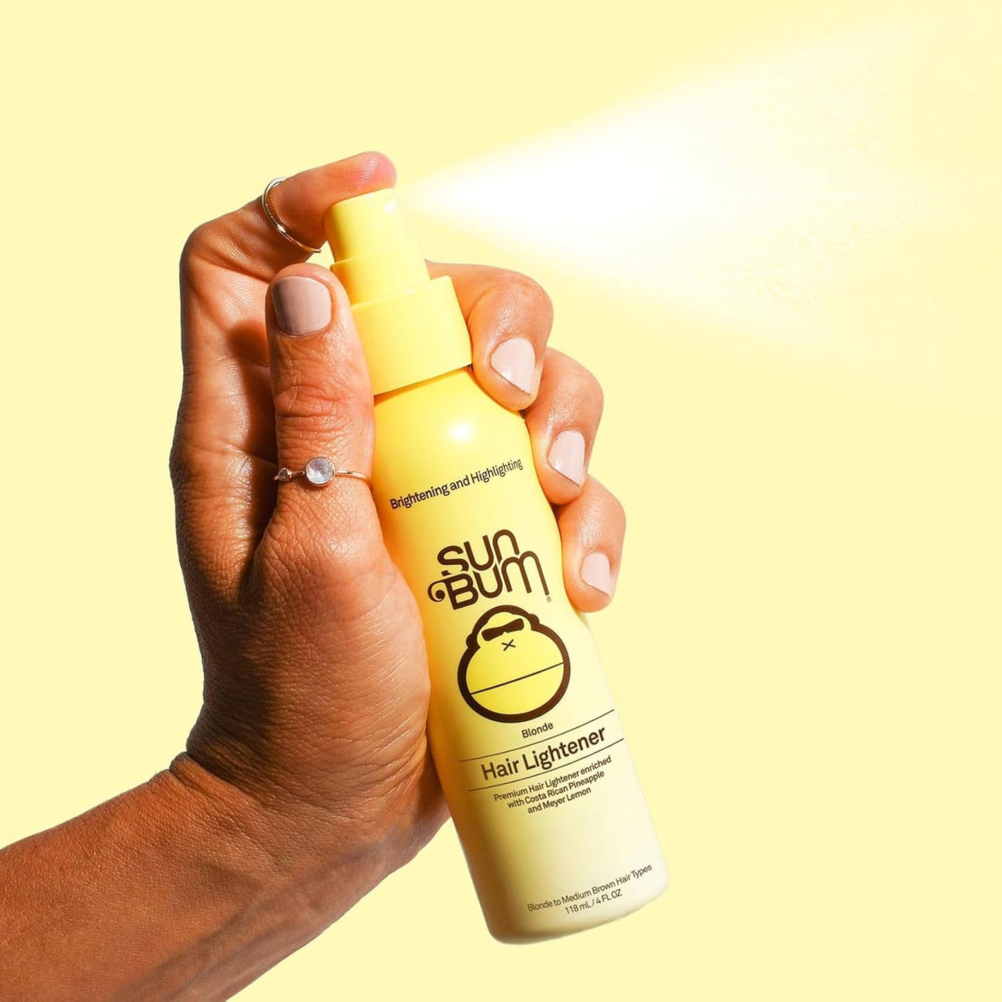 Sun Bum Blonde Formula Hair Lightener, Spray, Banana Scent, 4 oz