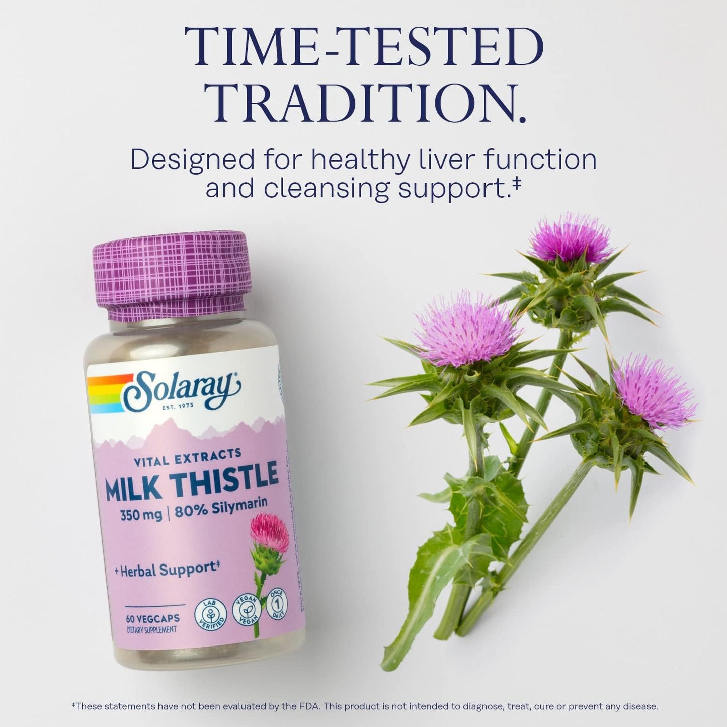 SOLARAY Milk Thistle Seed Extract One Daily 60 count