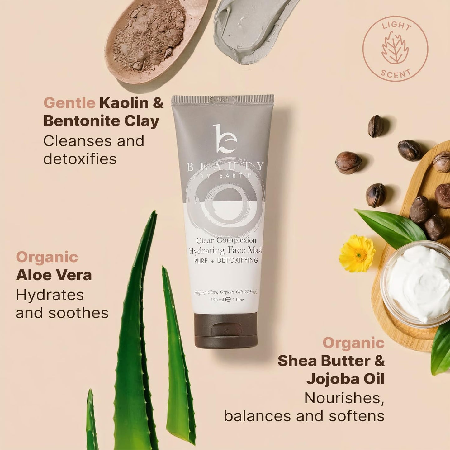 Beauty by Earth Clay Mask for Face -4 fl oz