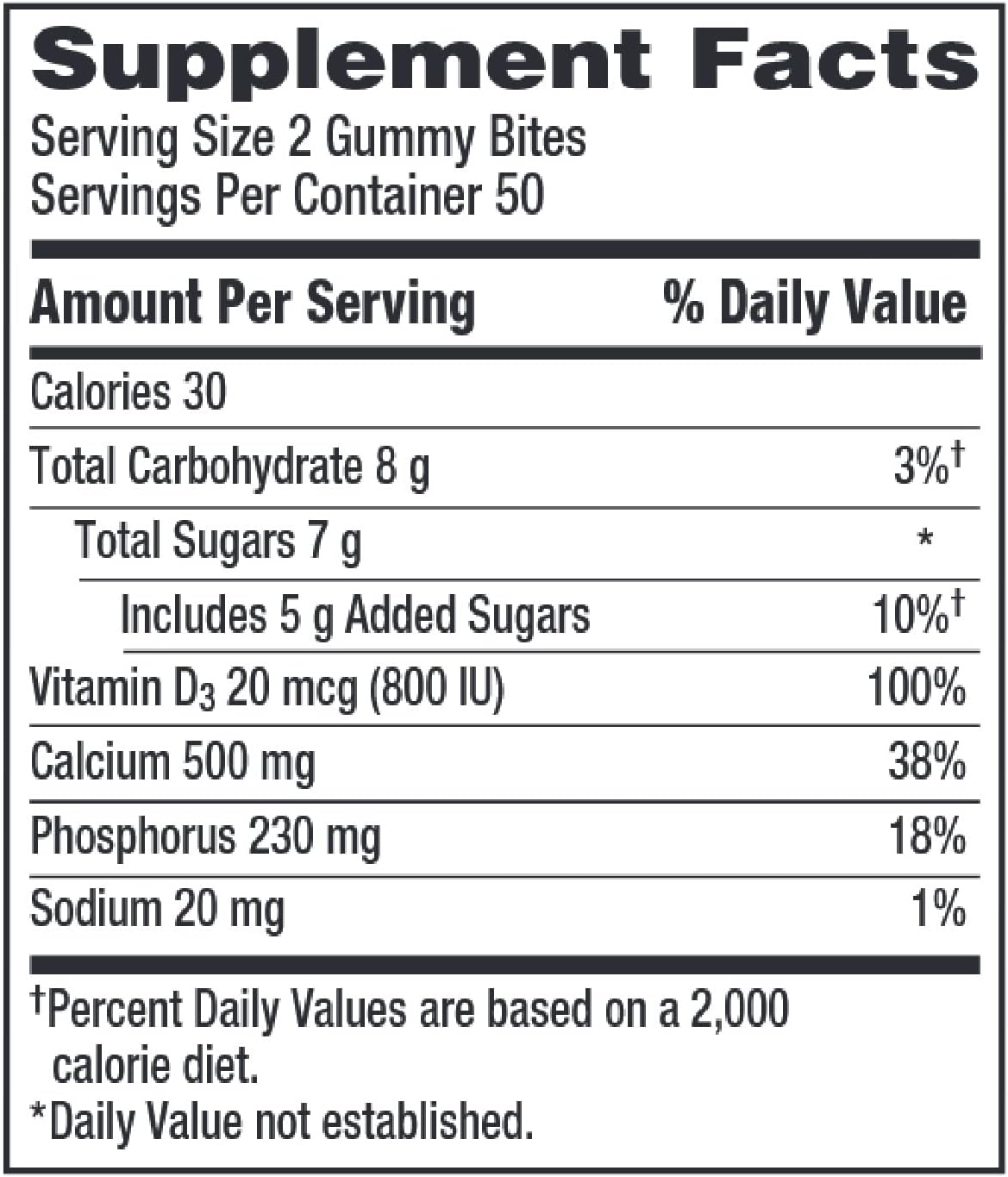 Caltrate Gummy Bites Calcium and Vitamin D Supplement 100 Count
