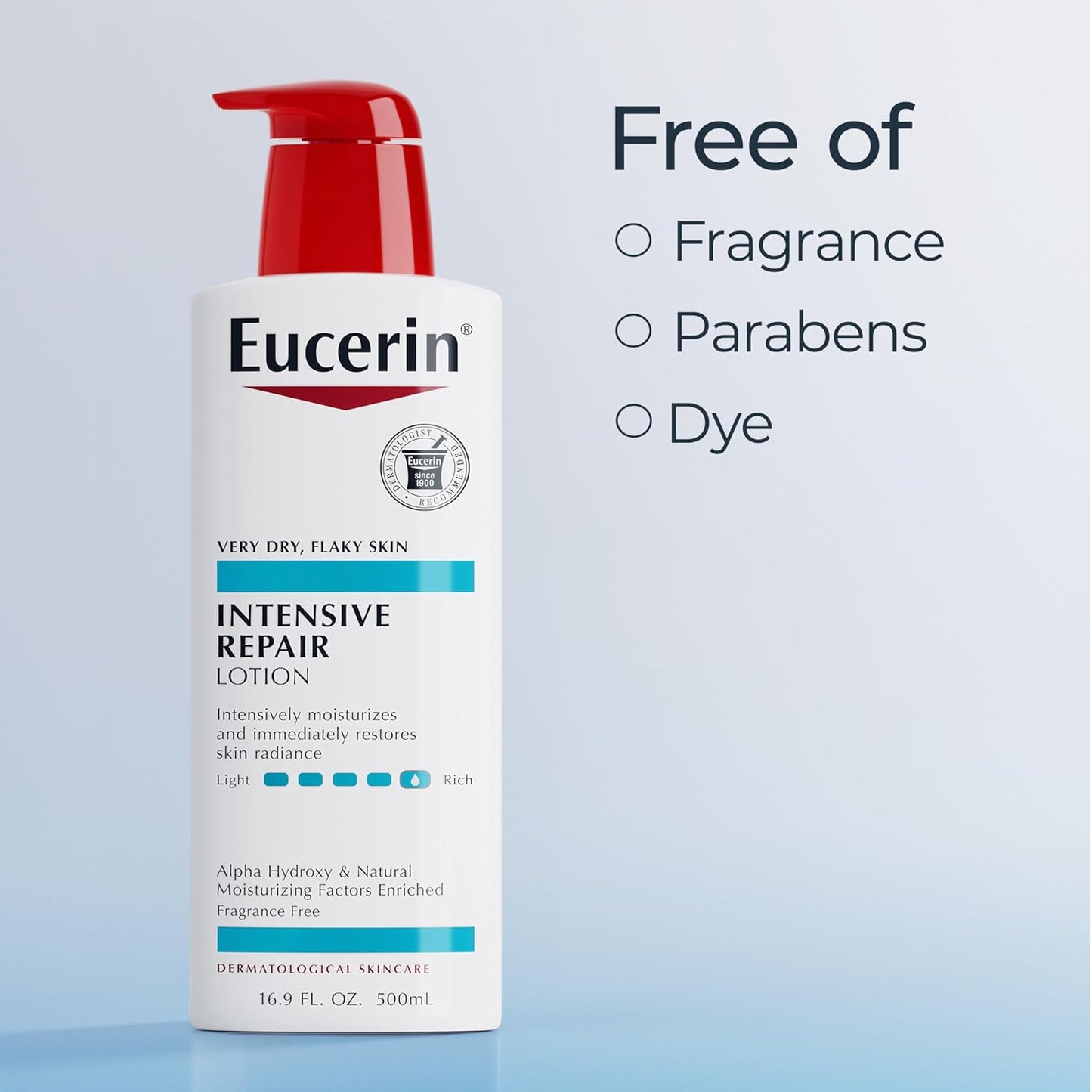Eucerin Intensive Repair Body Lotion for Very Dry, Flaky Skin,16.9 Fl Oz