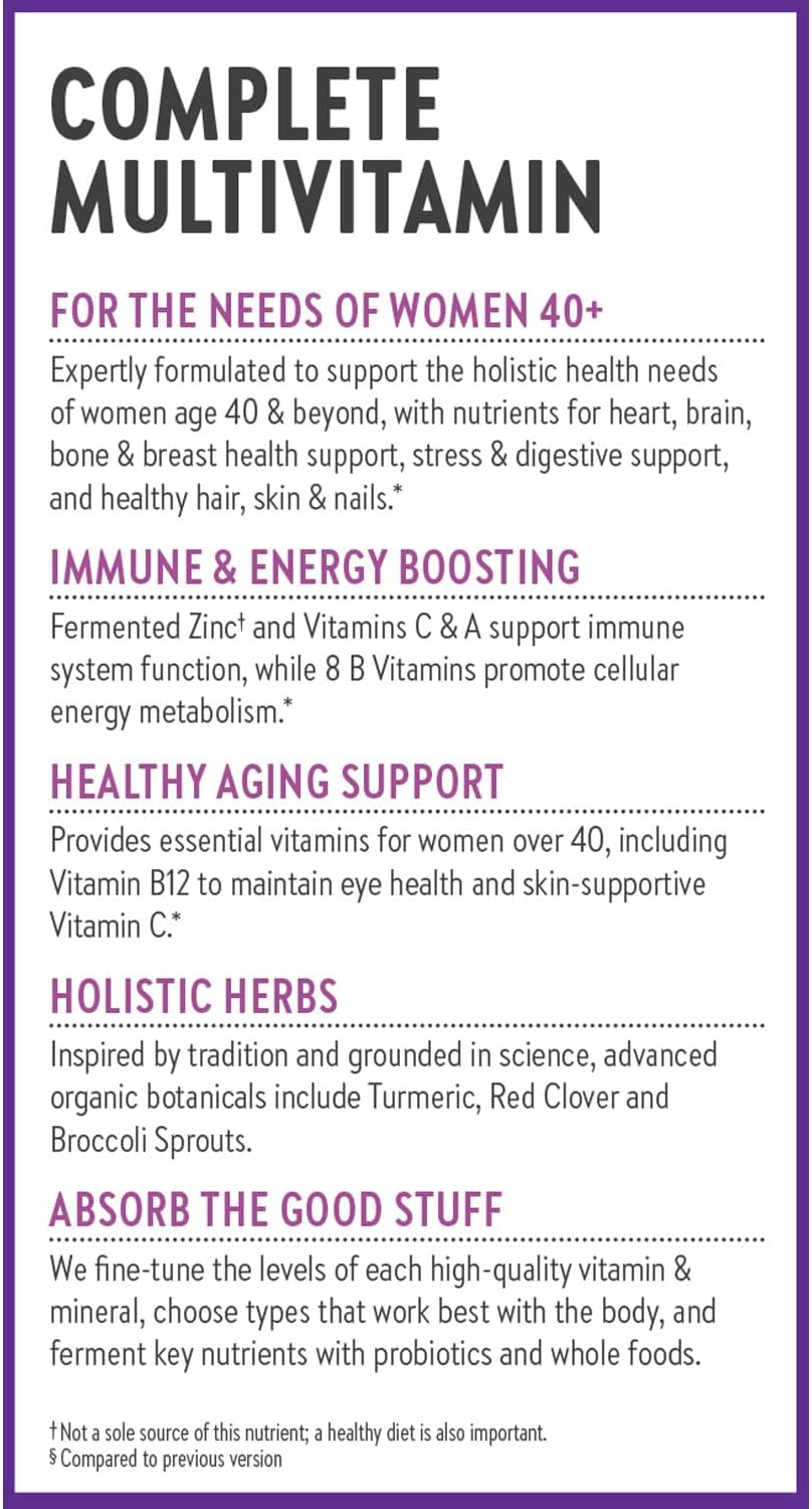 New Chapter Women's Multivitamin 40 Plus for Energy, Healthy Aging + Immune Support 96 Count