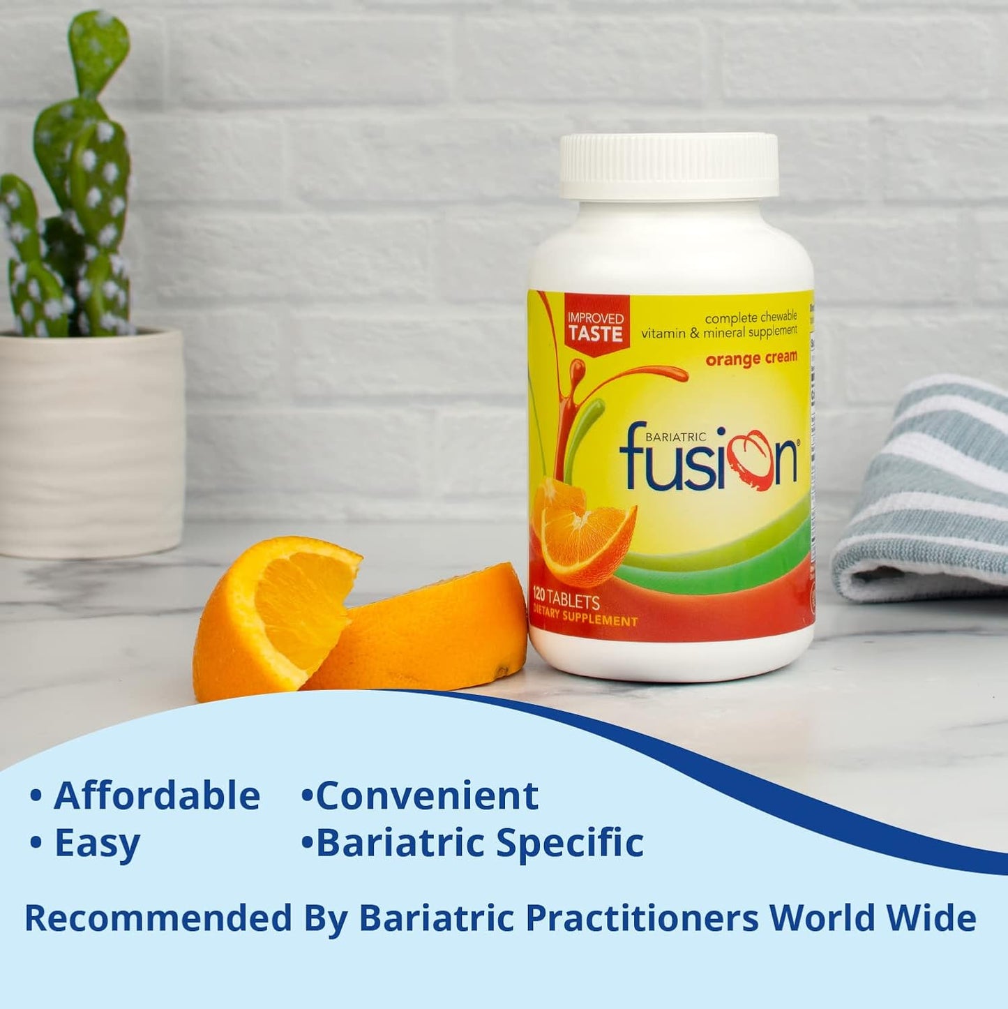 Bariatric Fusion Orange Cream Flavored Complete Chewable - 120 Tablets