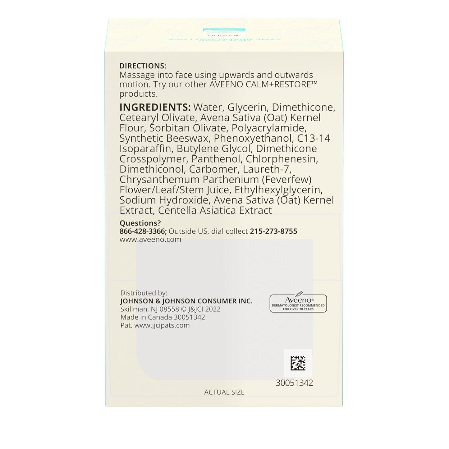 Aveeno Calm + Restore Oat Gel Facial Moisturizer - 1.7 oz