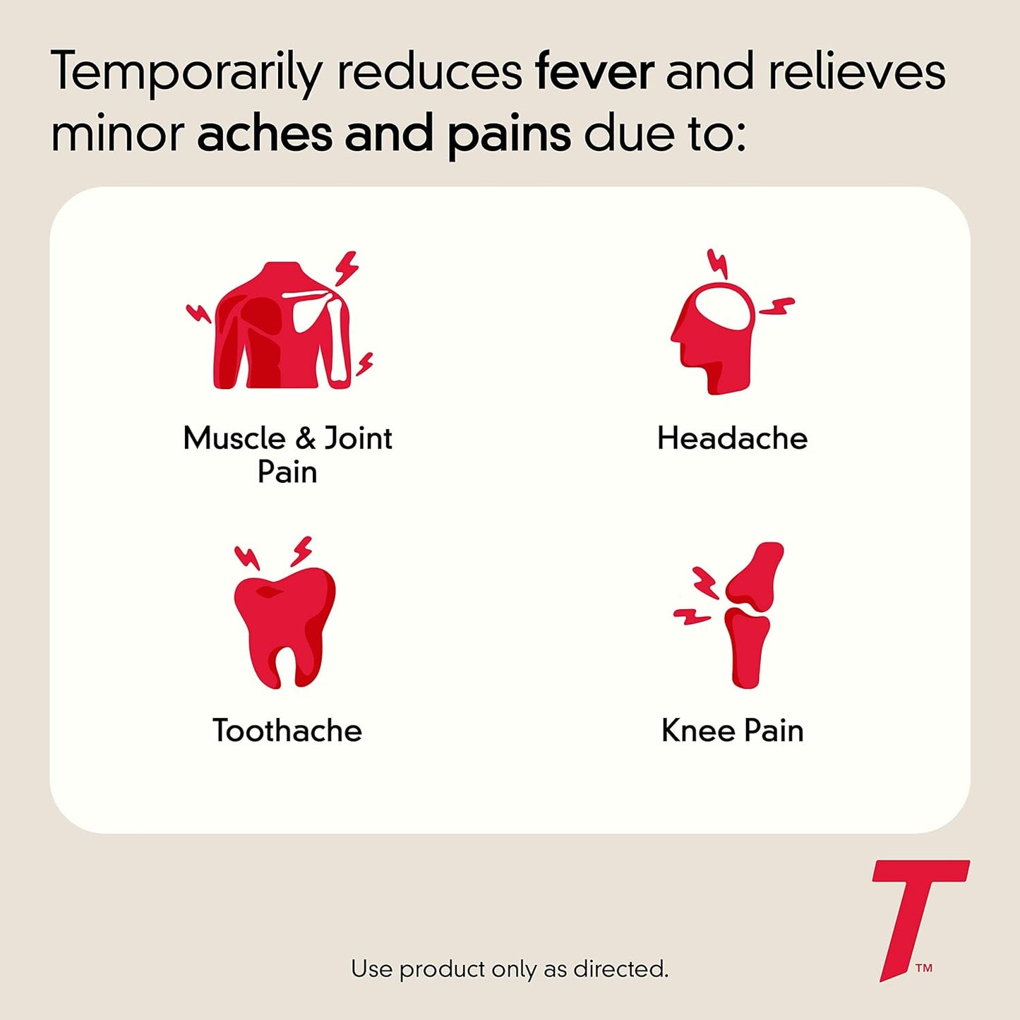 Tylenol Extra Strength Caplets with Acetaminophen Pain Reliever Fever Reduce 100 Count