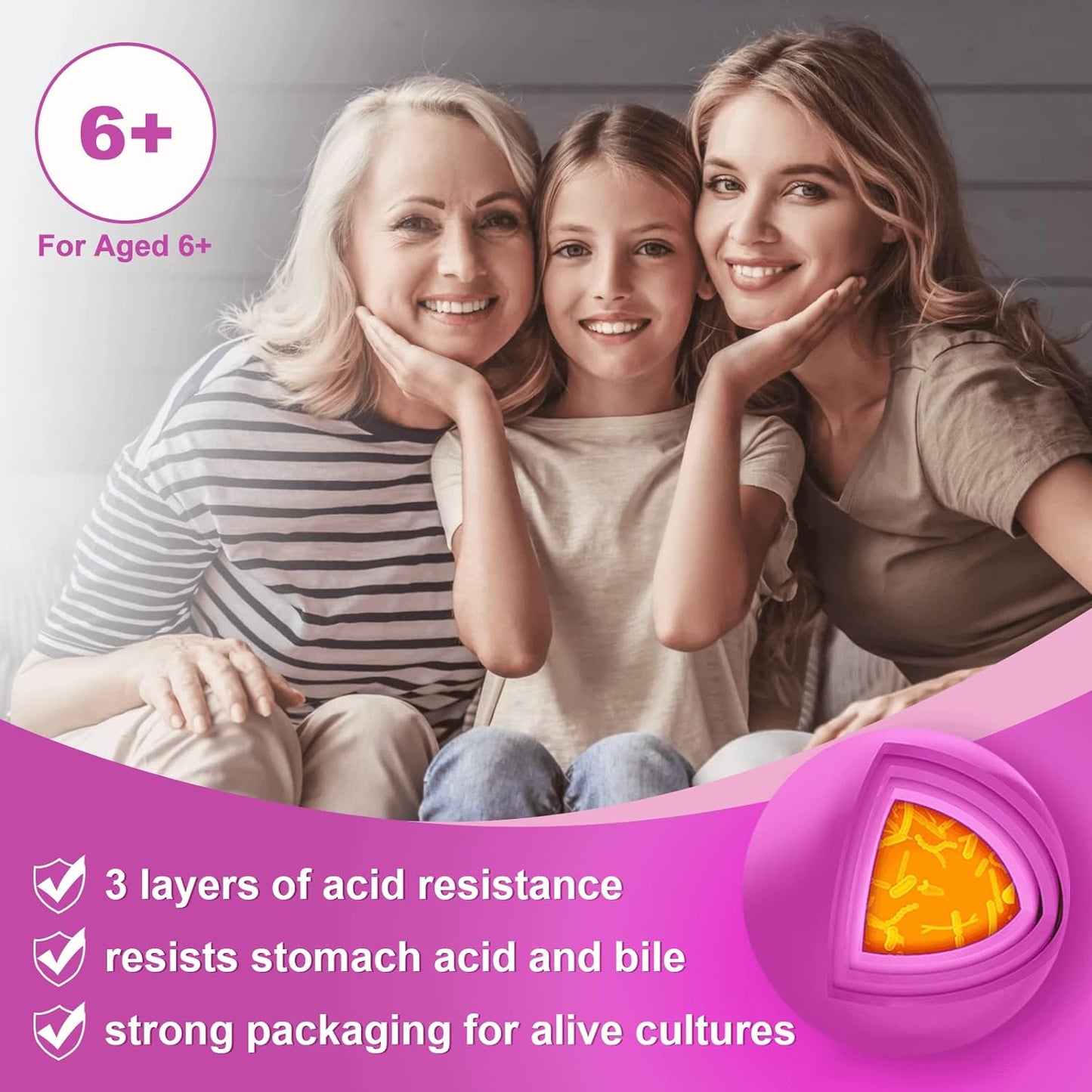 ZEBORA Probiotics for Women Digestive Health, 60 Tablets