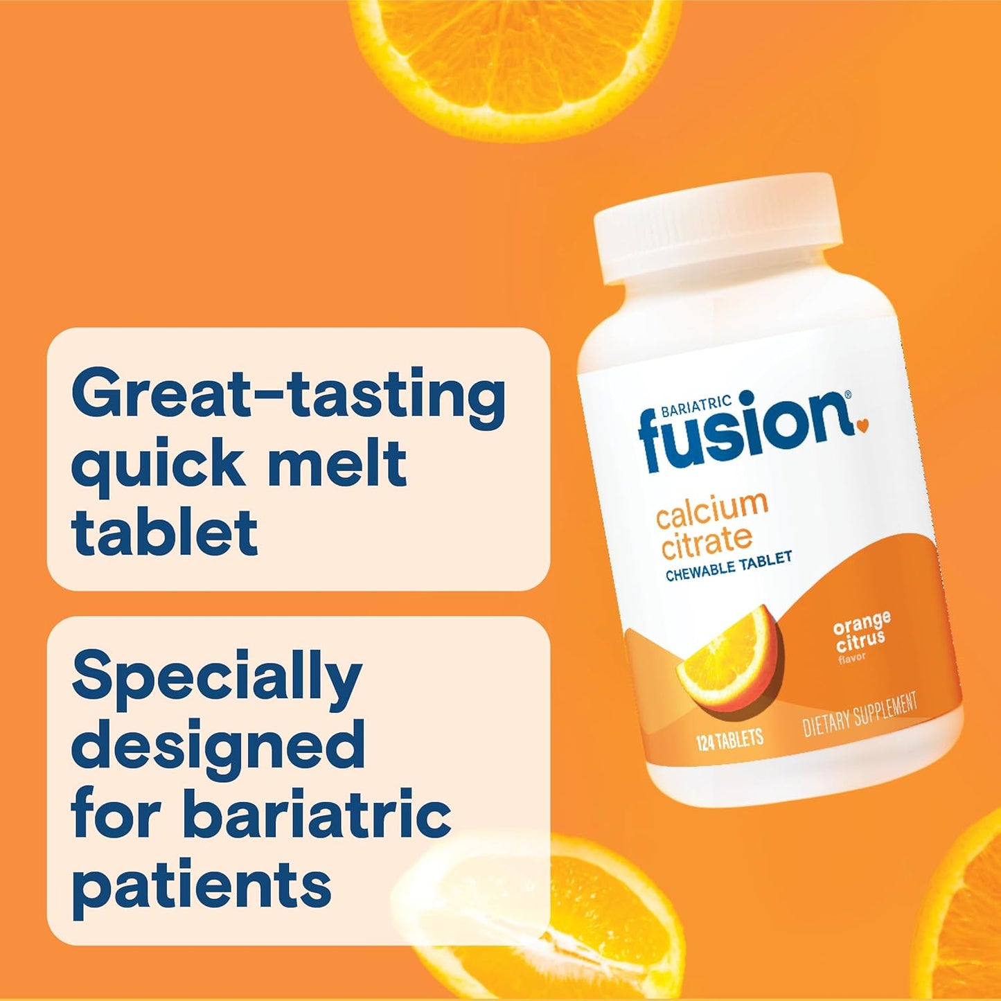 Bariatric Fusion Calcium Citrate Chewable Tablet - 124 Count