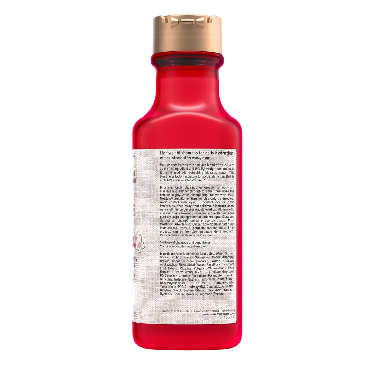 Maui Moisture Lightweight Hydration + Hibiscus Water Shampoo -13 Fl Oz