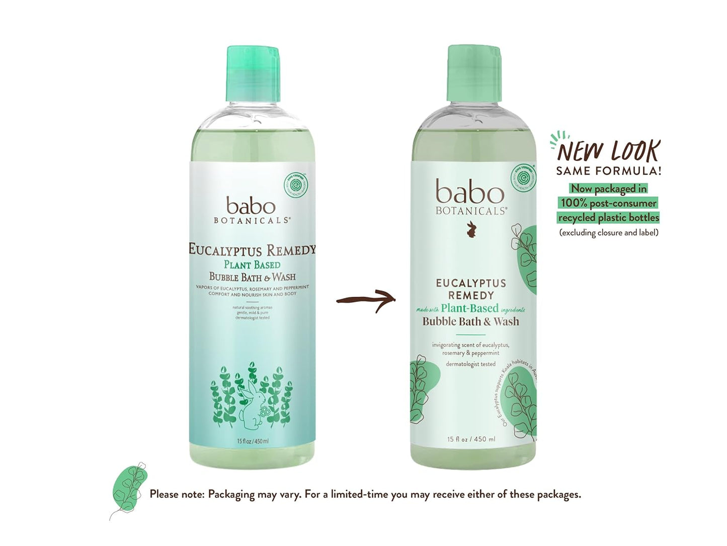 Babo Botanicals Eucalyptus Remedy 2-in-1 Bubble Bath & Wash -15 fl oz