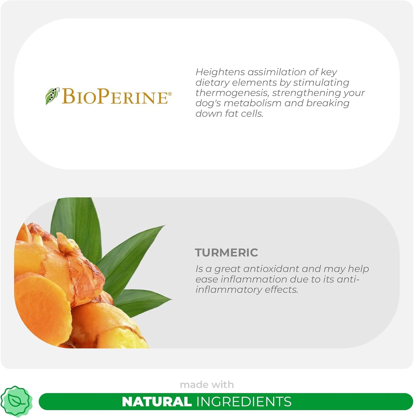 Coco and Luna Turmeric for Dogs Anti Inflammatory Pain Relief - 120 Chewable Tablets