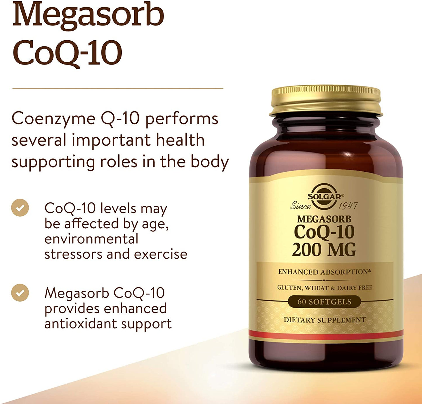 Solgar Megasorb CoQ-10 200 mg, 60 Softgels