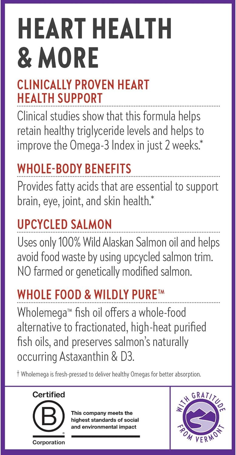 New Chapter Wholemega Fish Oil Supplement - 2000mg - 60 Softgels