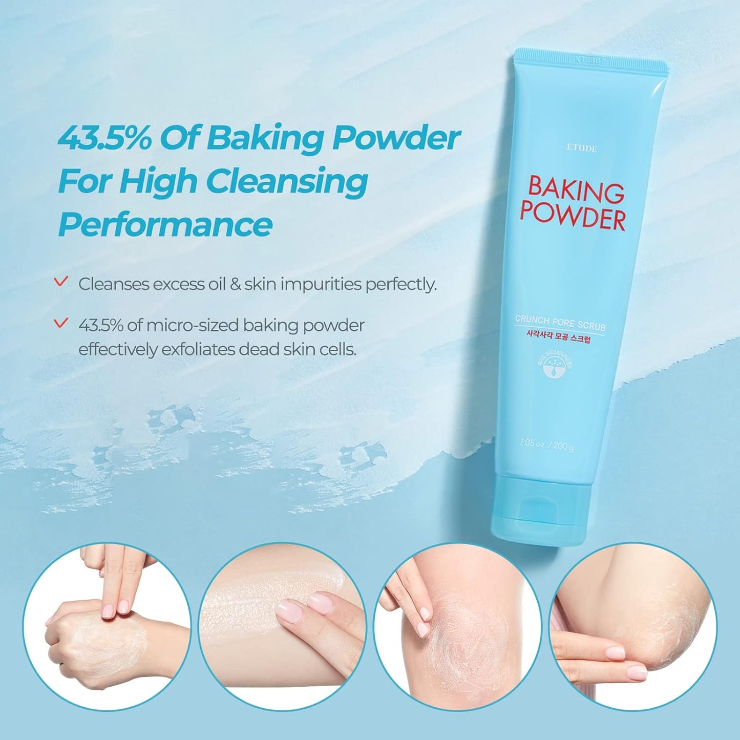 ETUDE Baking Powder Crunch Pore Scrub (0.25 Fl Oz x 24 Pouches)