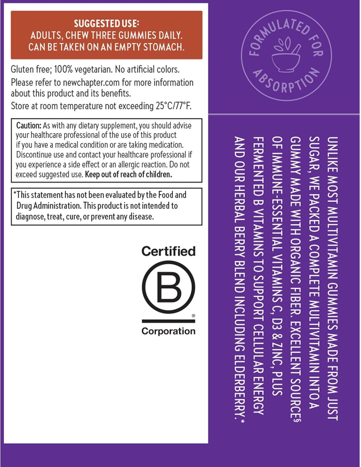 New Chapter Men’s Multivitamin Gummies ,Berry-Citrus -75 count