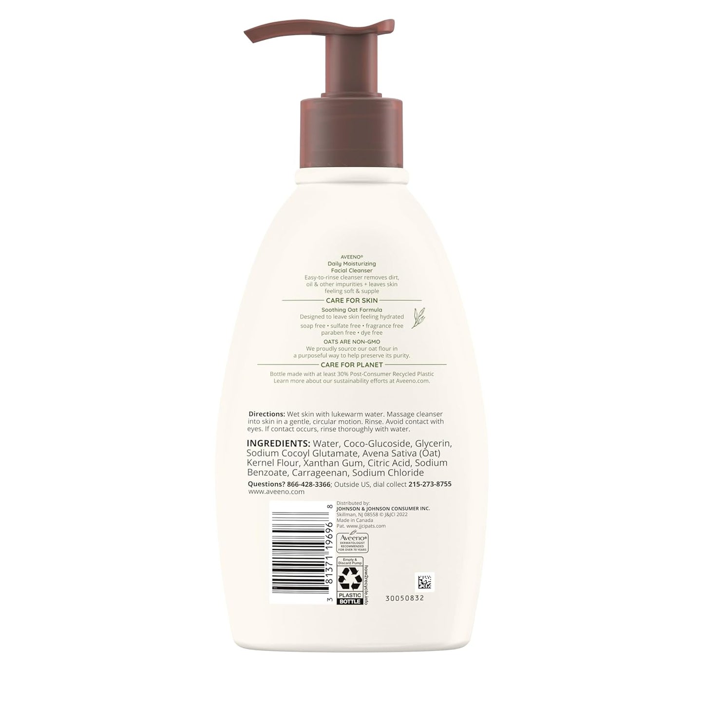 Aveeno Daily Moisturizing Facial Cleanser for Dry Skin - 12 FL OZ