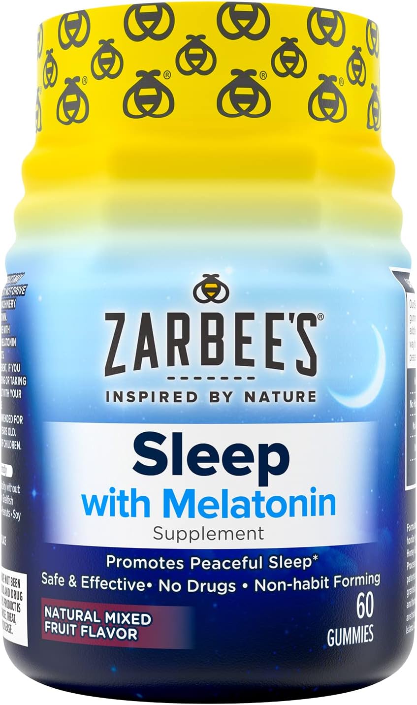 Zarbee's Melatonin Gummies Sleep Supplement 60 Count