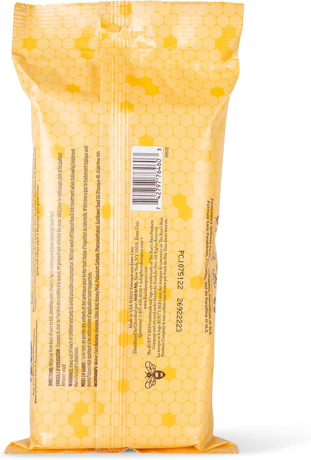 Burt's Bees for Pets Anti-Hairball Wipes for Cats - 50 Count