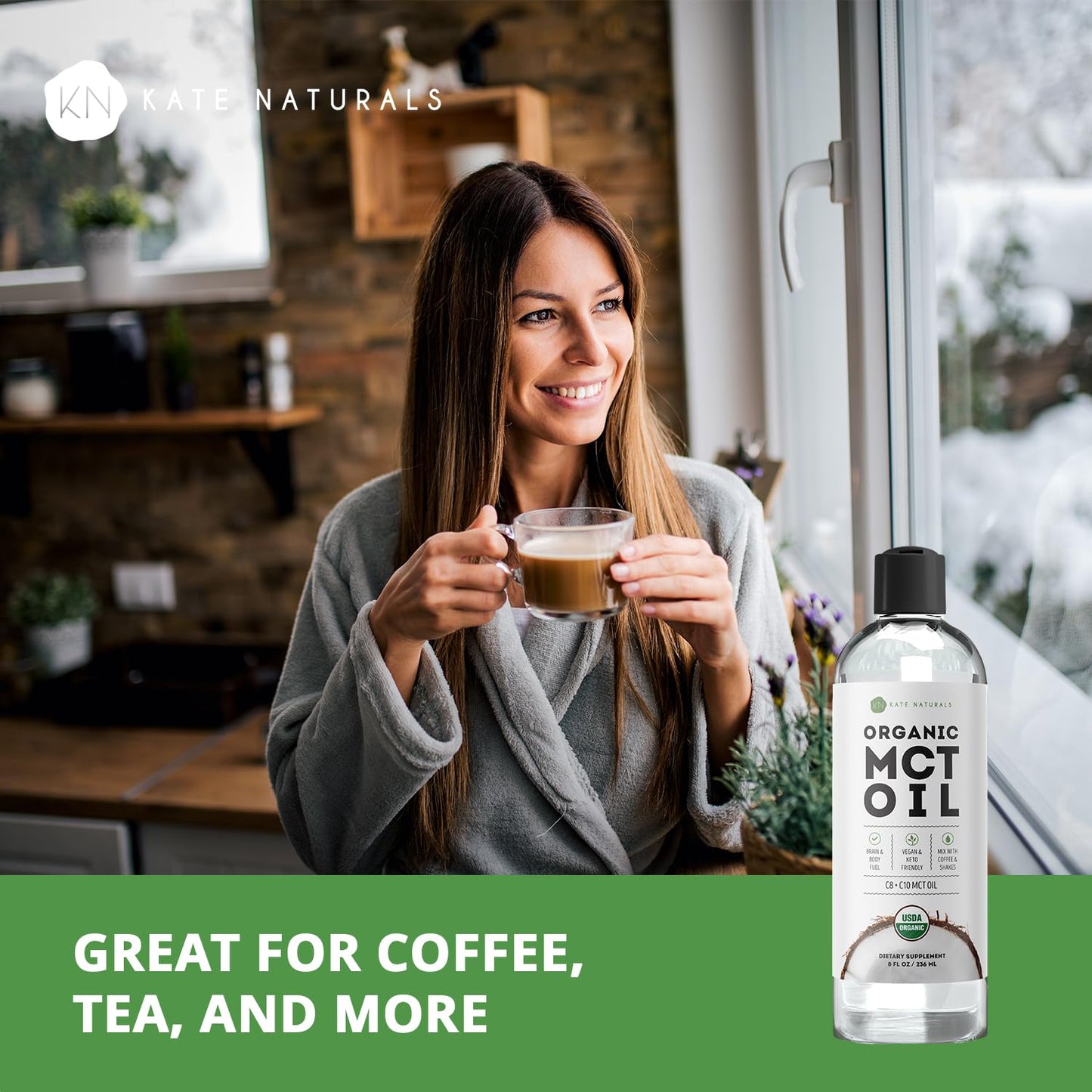 Kate Naturals MCT Oil for Coffee -8oz