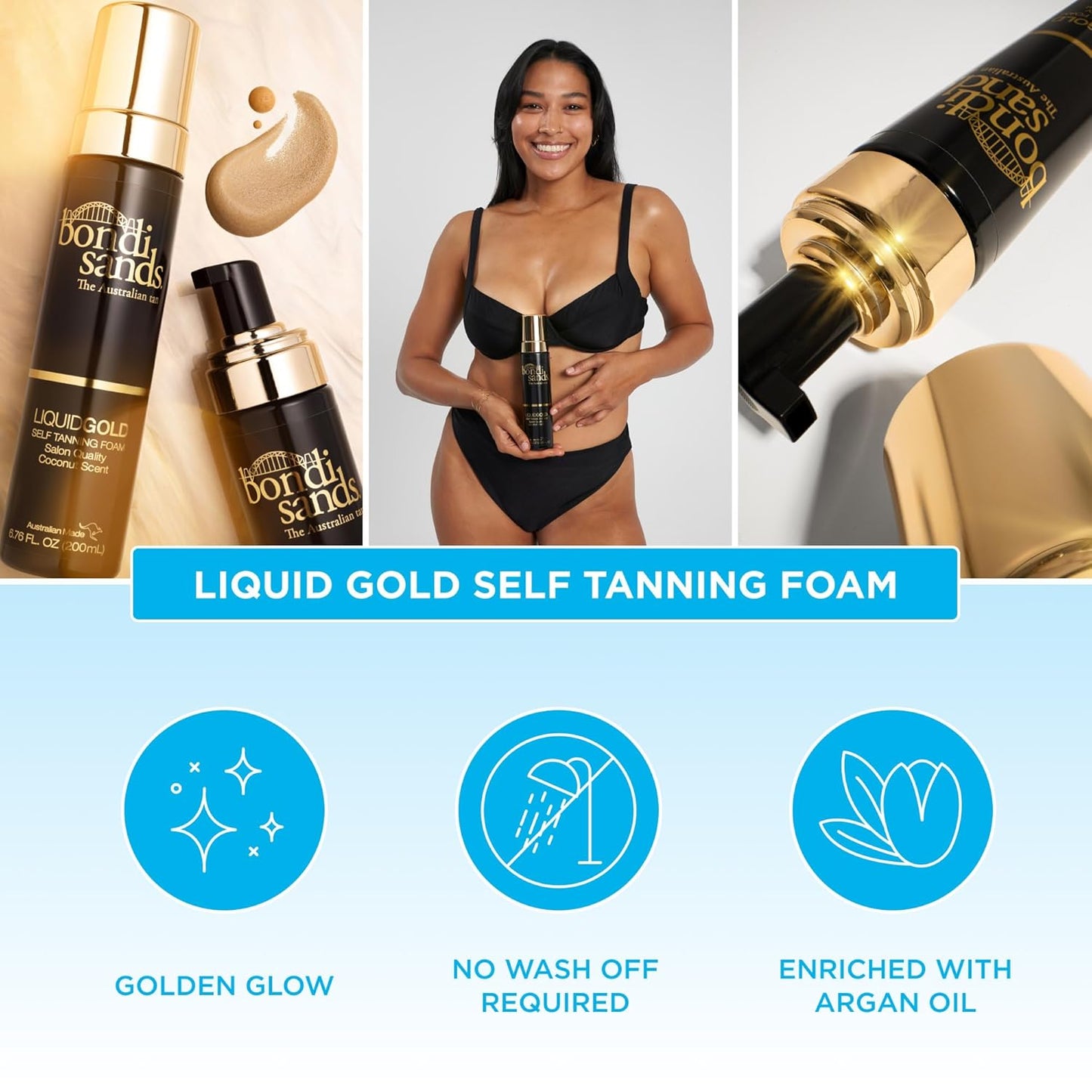 Bondi Sands Liquid Gold Self Tanning Foam 6.76 Oz
