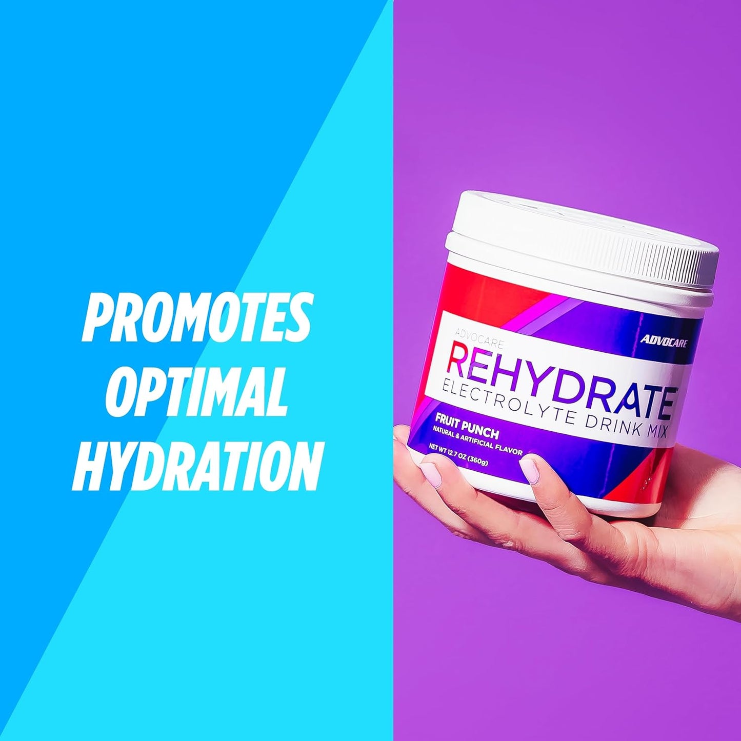 AdvoCare Rehydrate Electrolyte Drink Mix - Fruit Punch, 12.7 oz