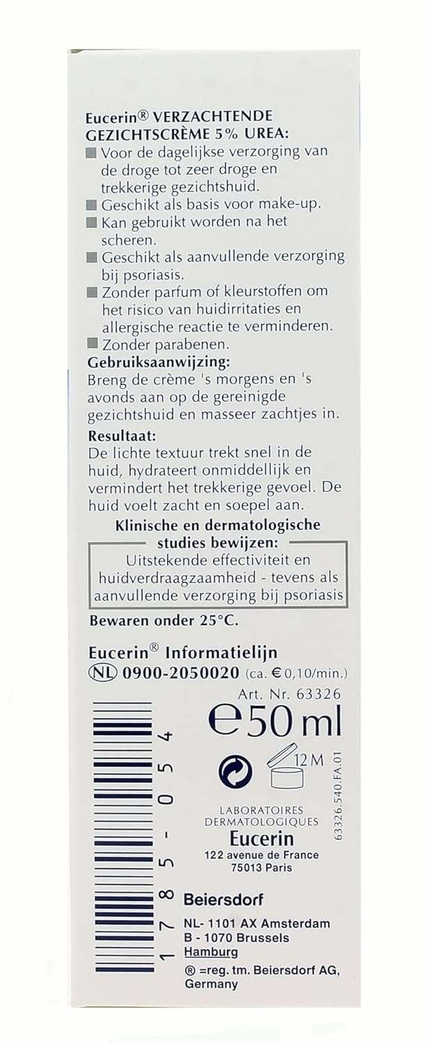 Eucerin 5% Urea Smoothing Face Cream, 50ml