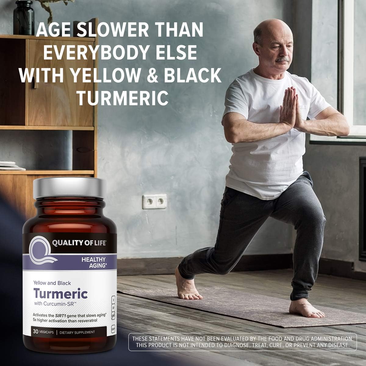 Powerful Anti Aging and Immune Support Supplement – Complete Curcumin Turmeric Product - 30 vegicaps