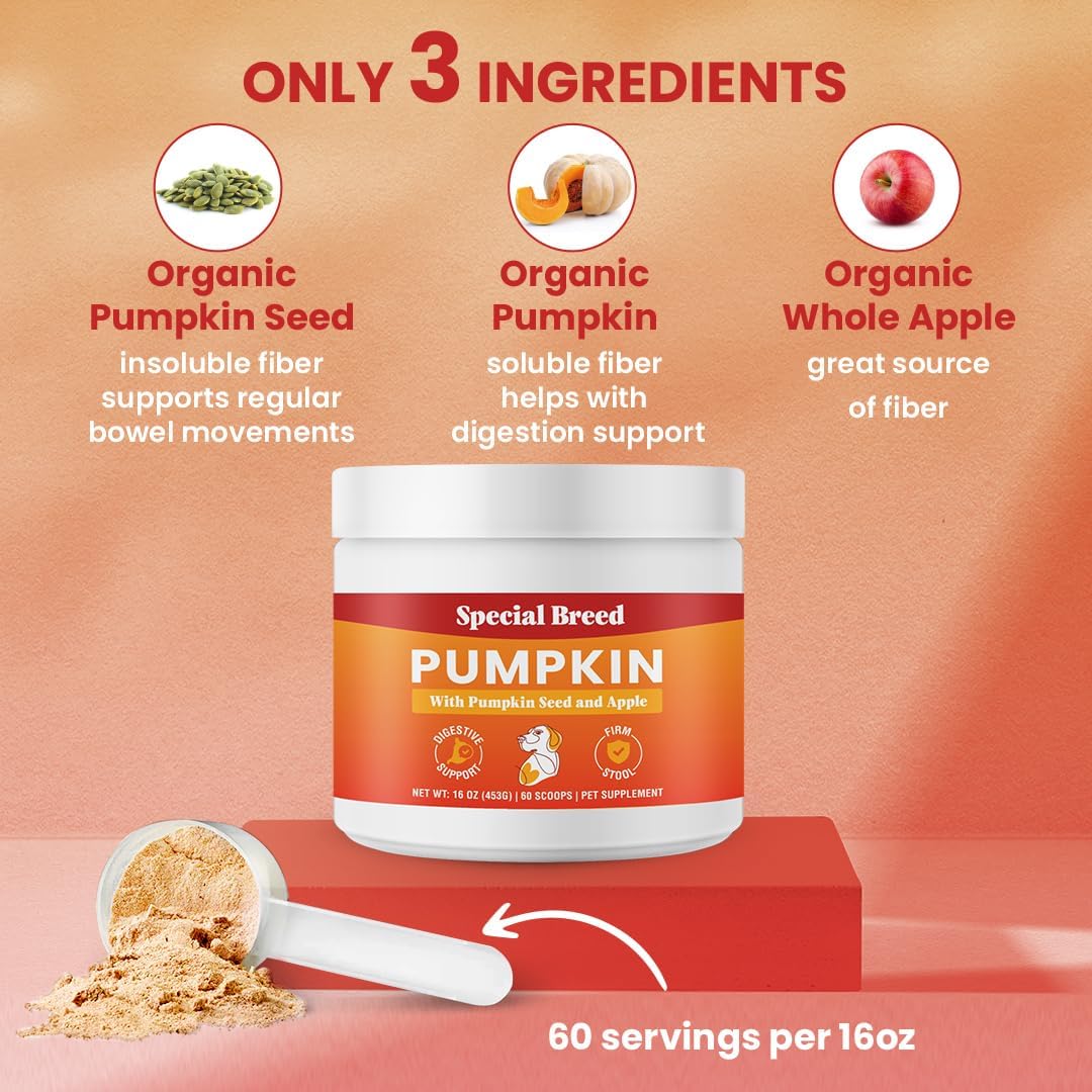 3-in-1 Pumpkin Powder for Dogs - 16 oz